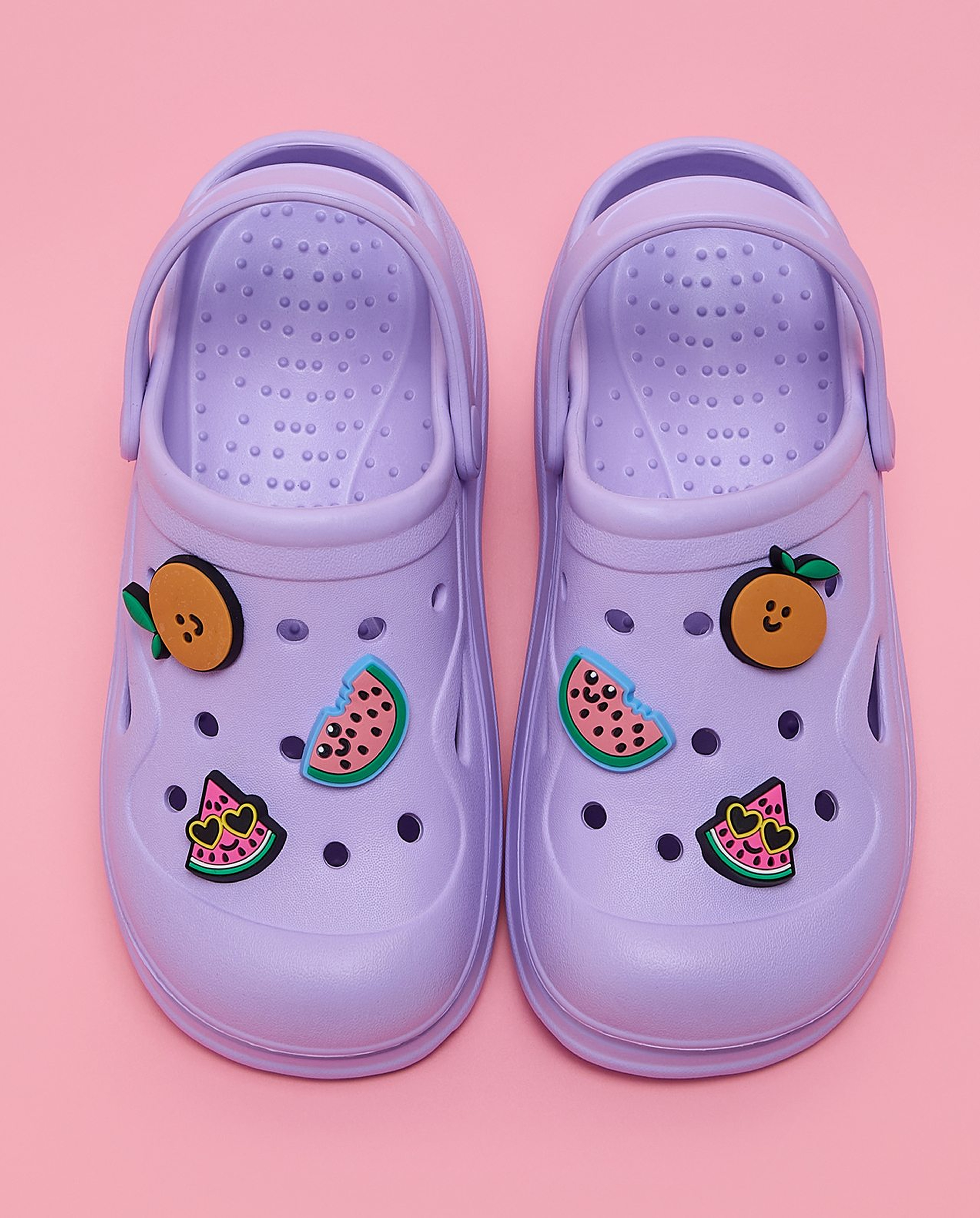 Charm Detail Slingback Clogs