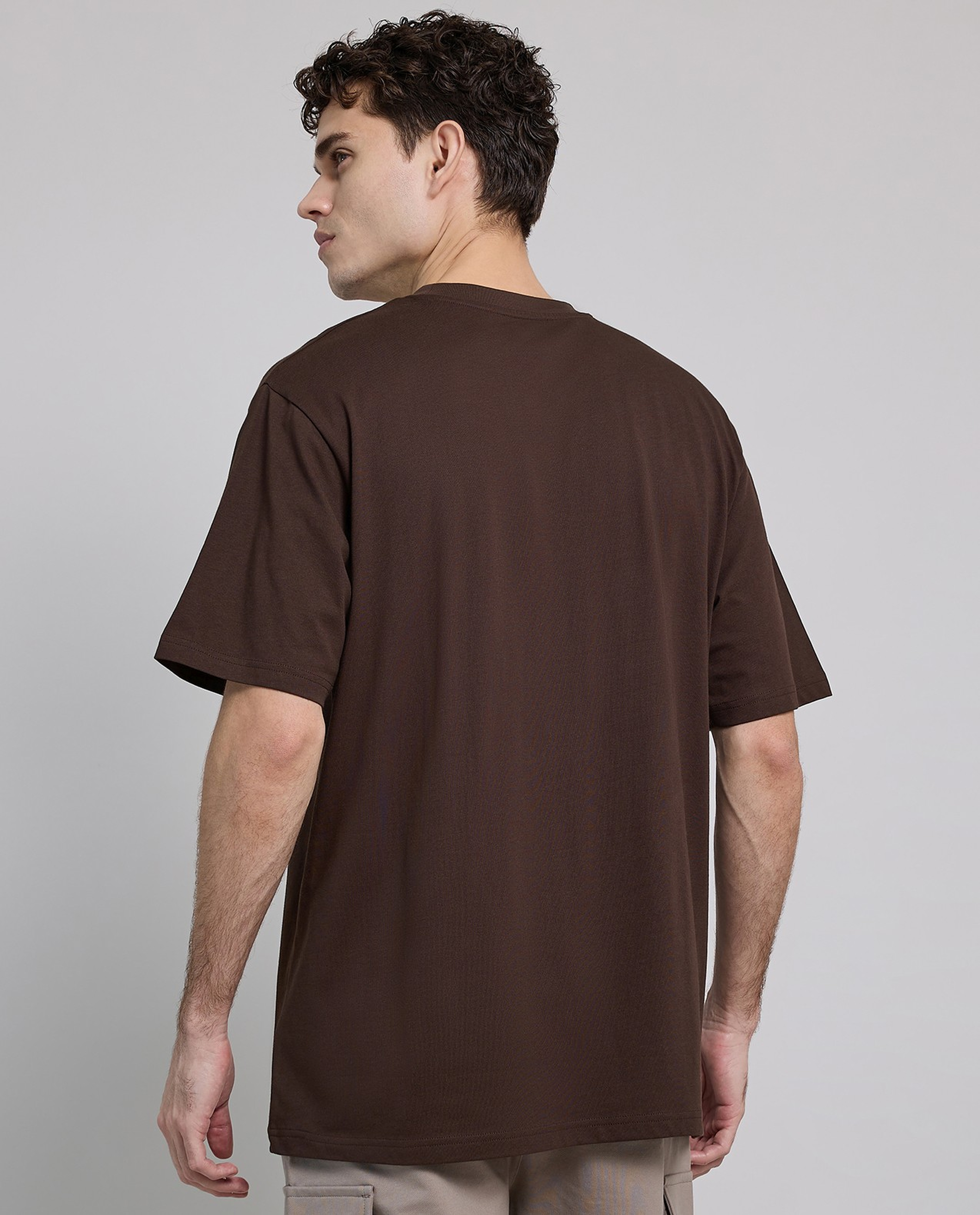 Typography Print T-Shirt with Crew Neck and Short Sleeves