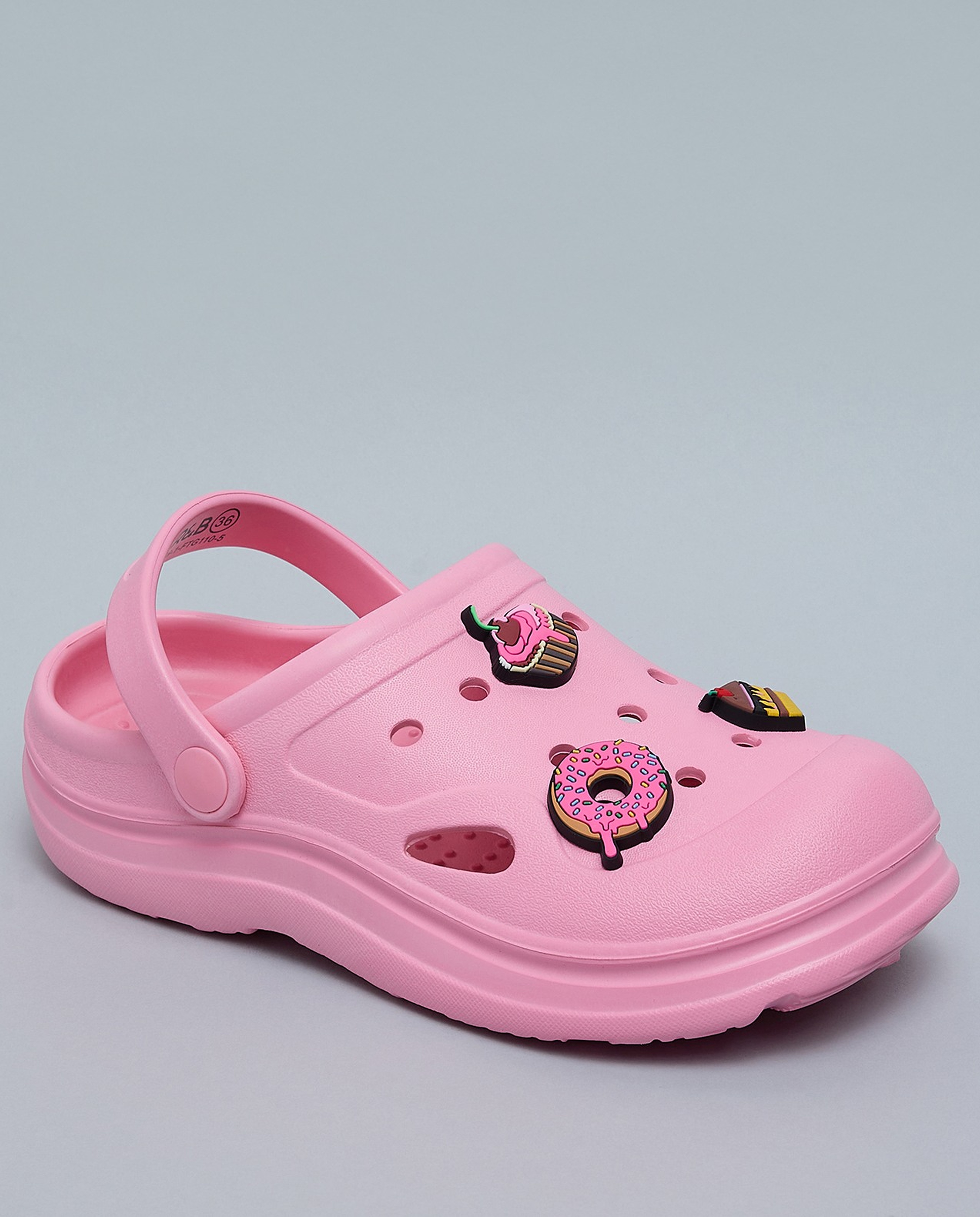 Charm Detail Slingback Clogs