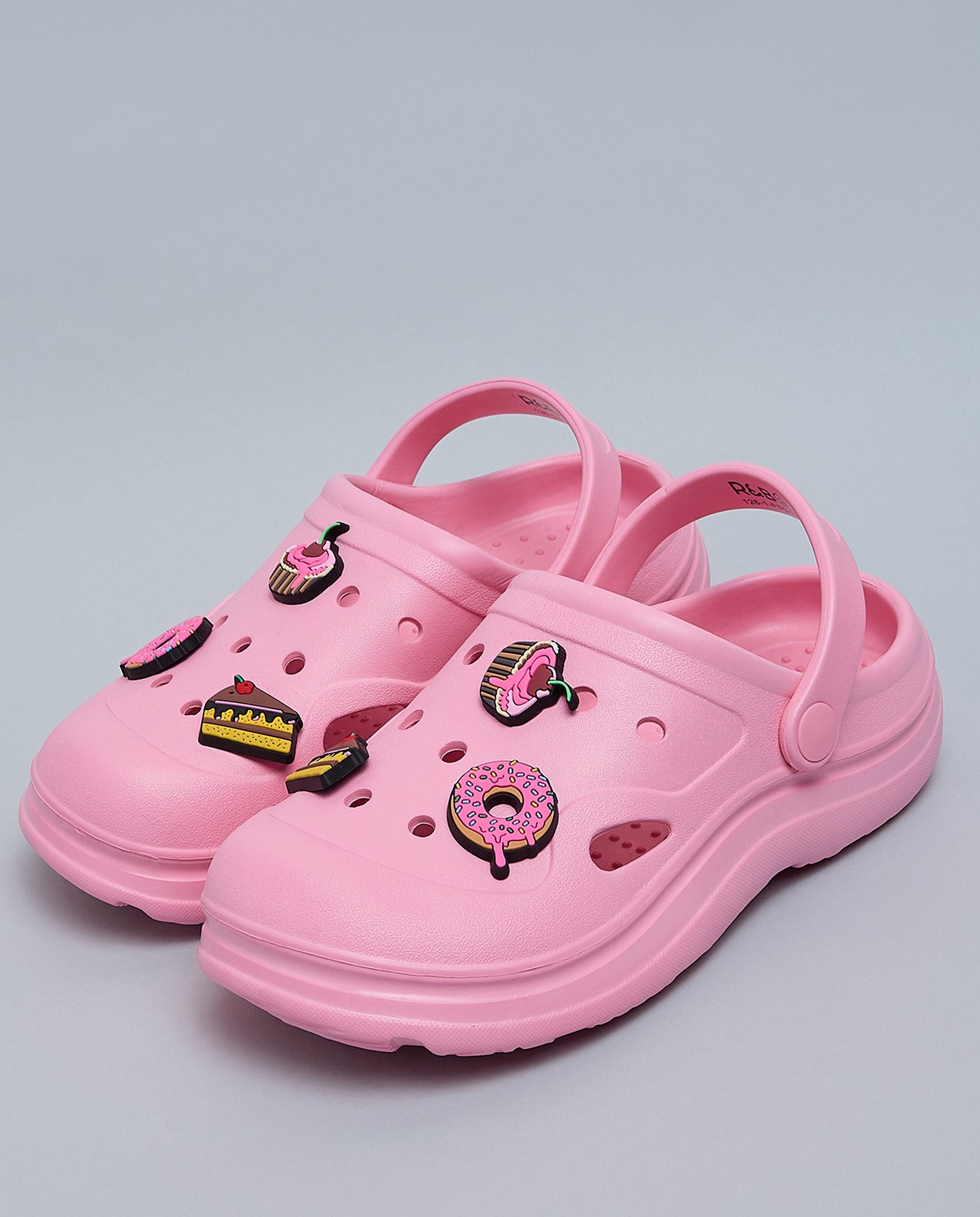 Charm Detail Slingback Clogs