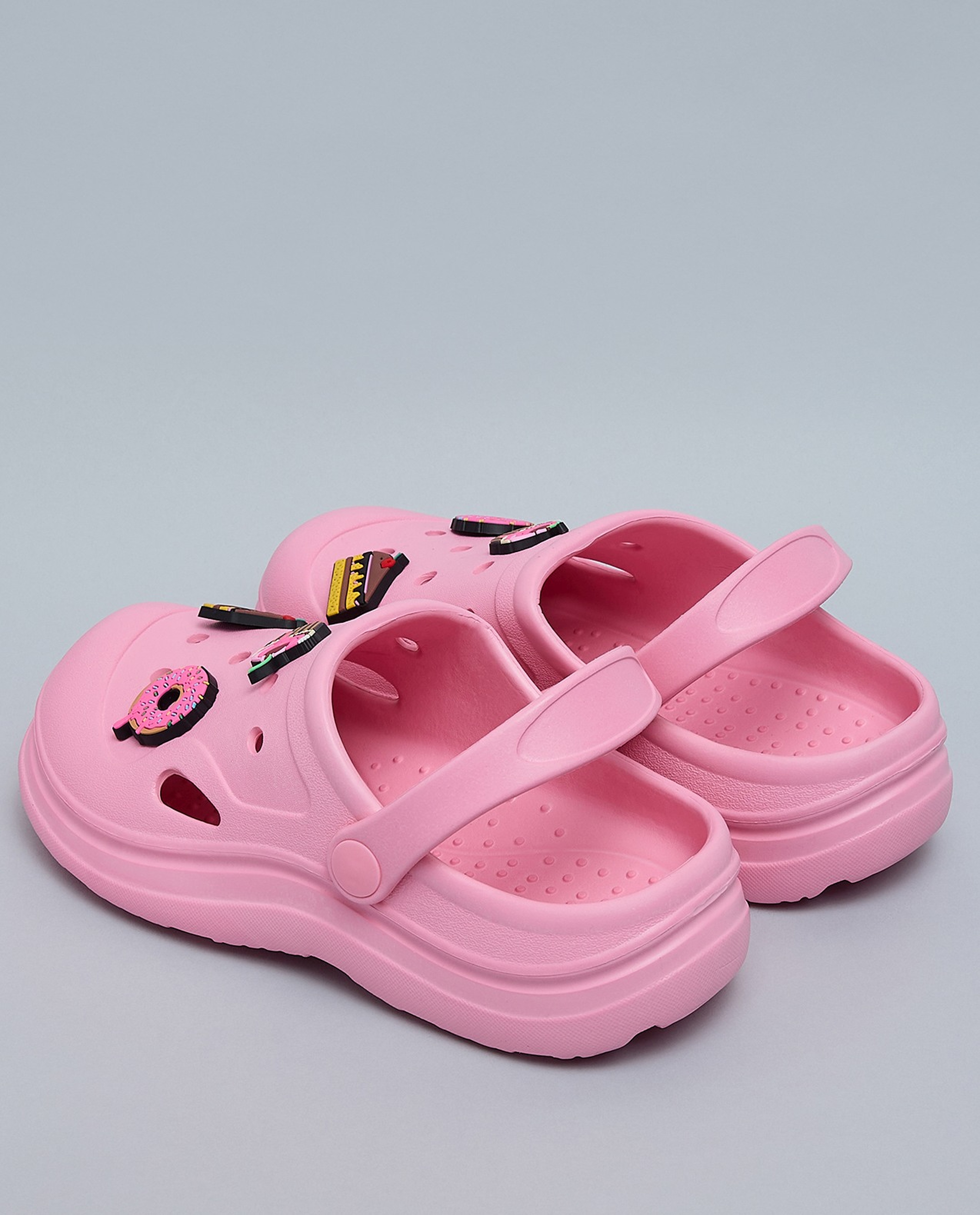 Charm Detail Slingback Clogs