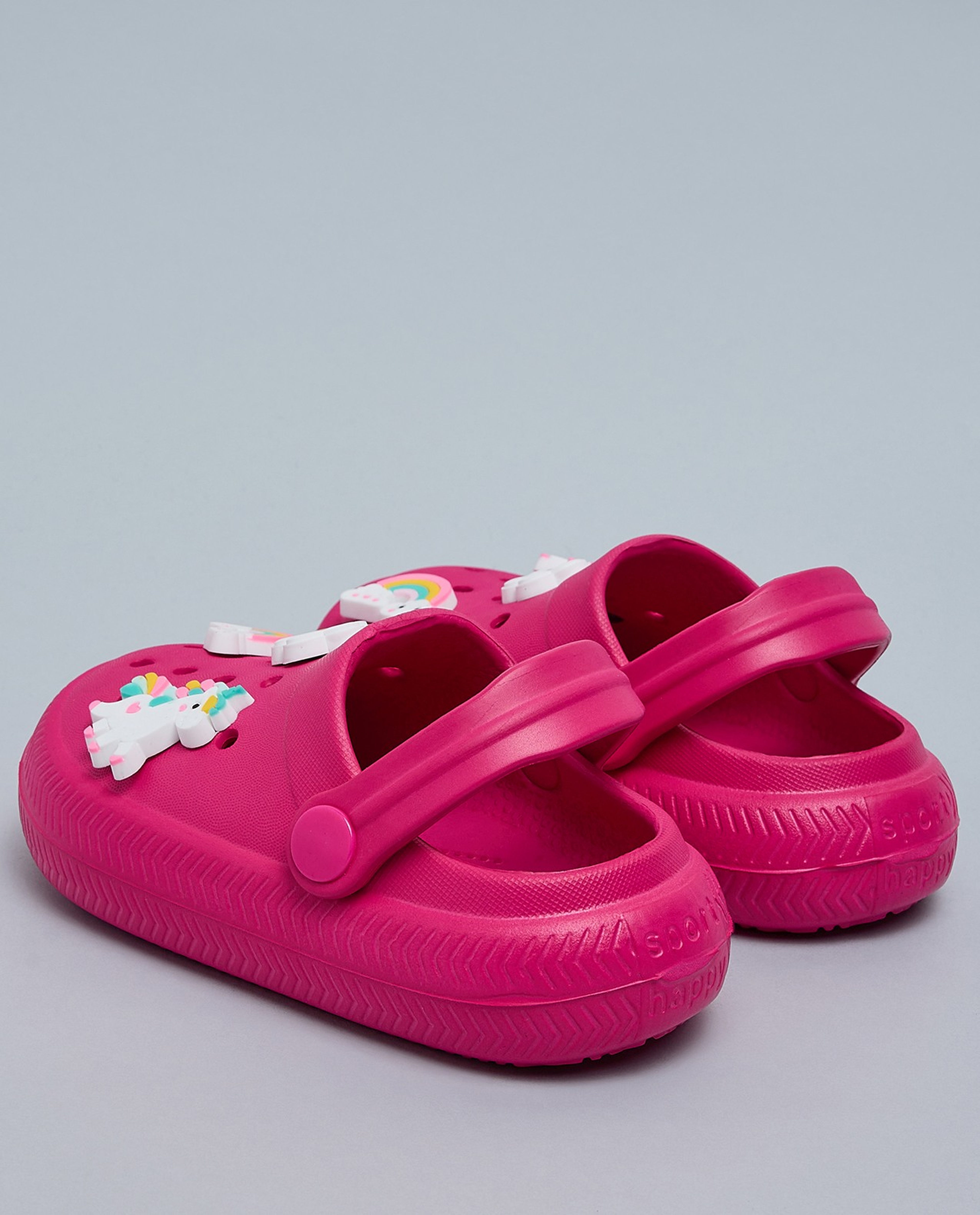 Charm Detail Slingback Clogs