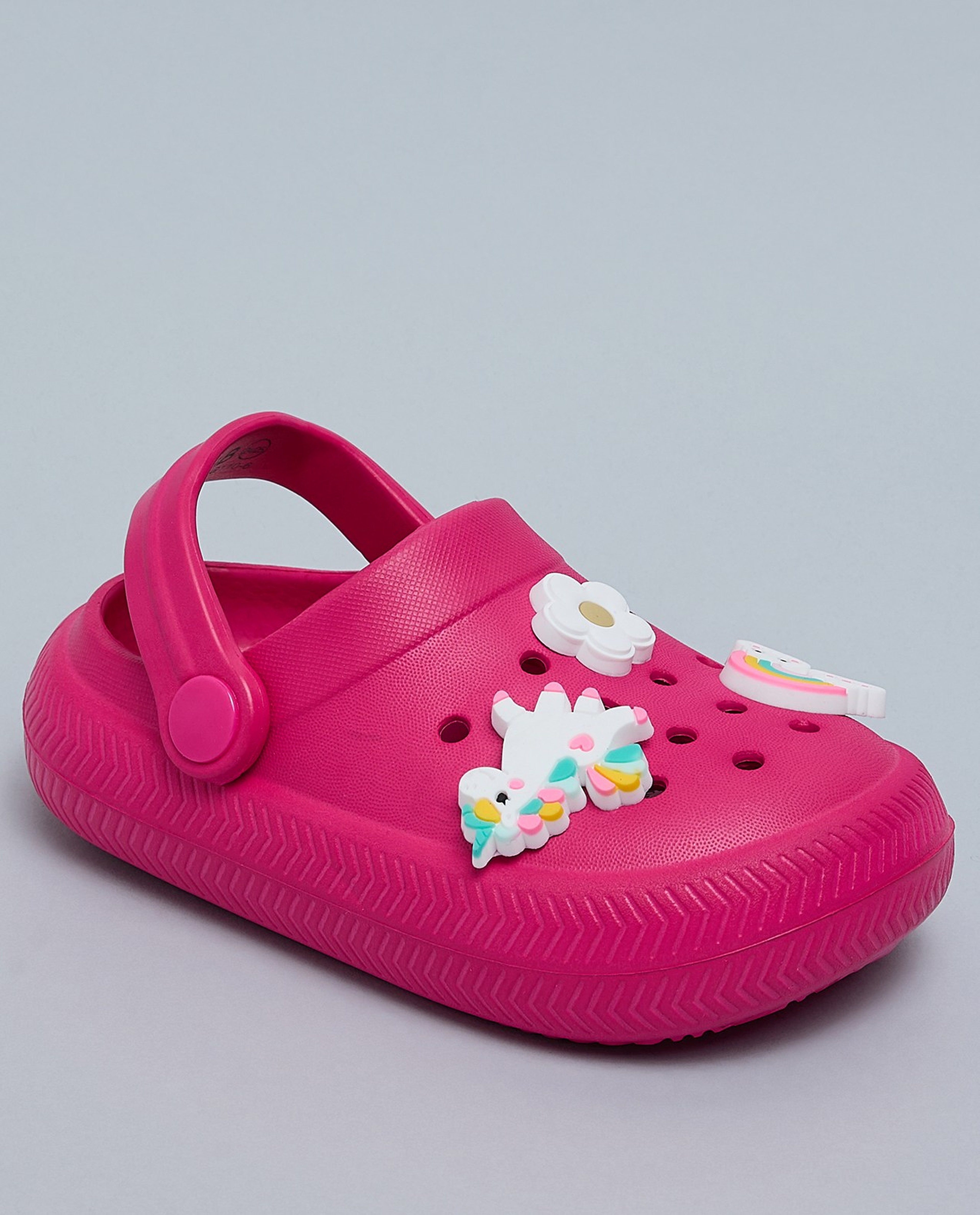 Charm Detail Slingback Clogs