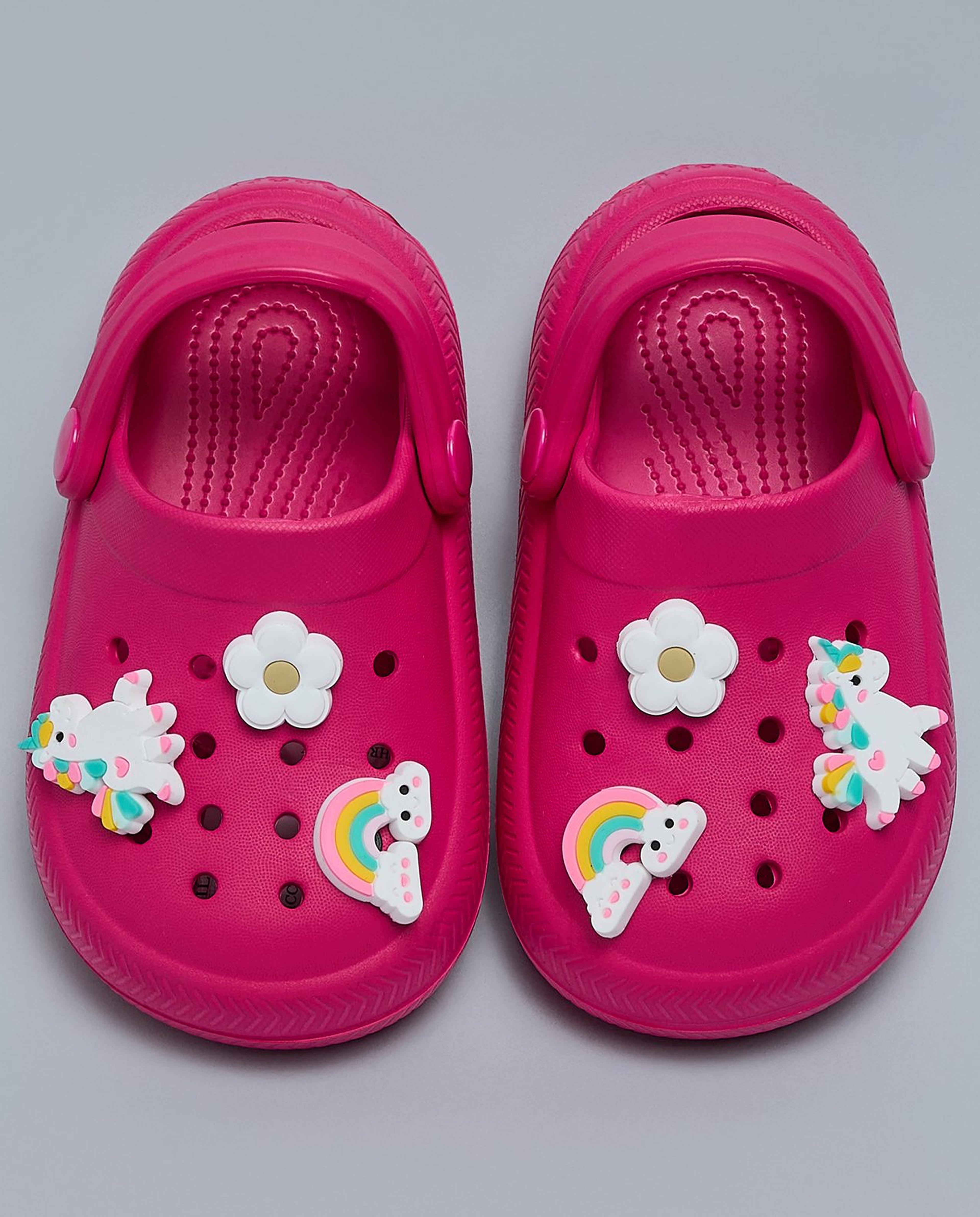 Charm Detail Slingback Clogs