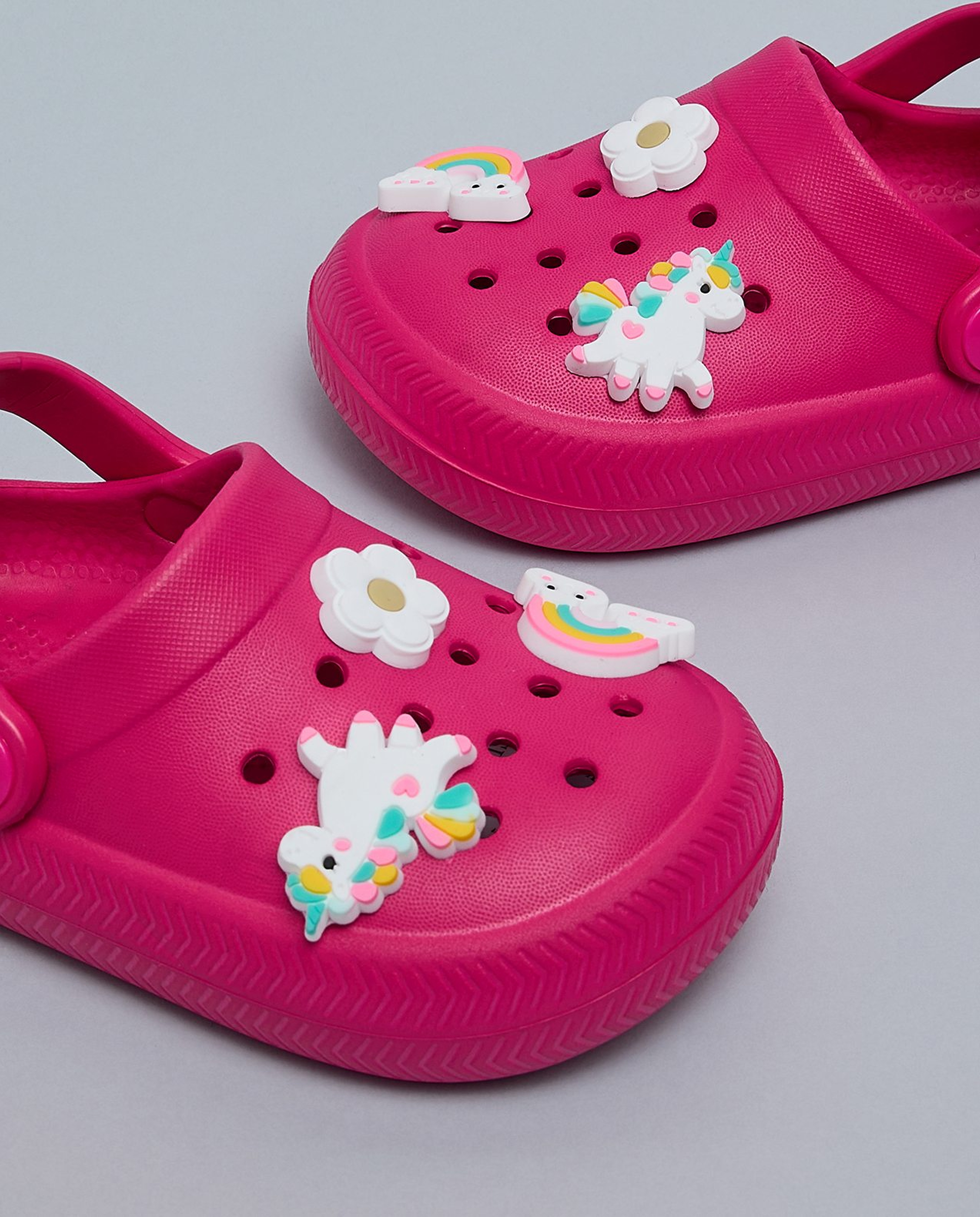 Charm Detail Slingback Clogs