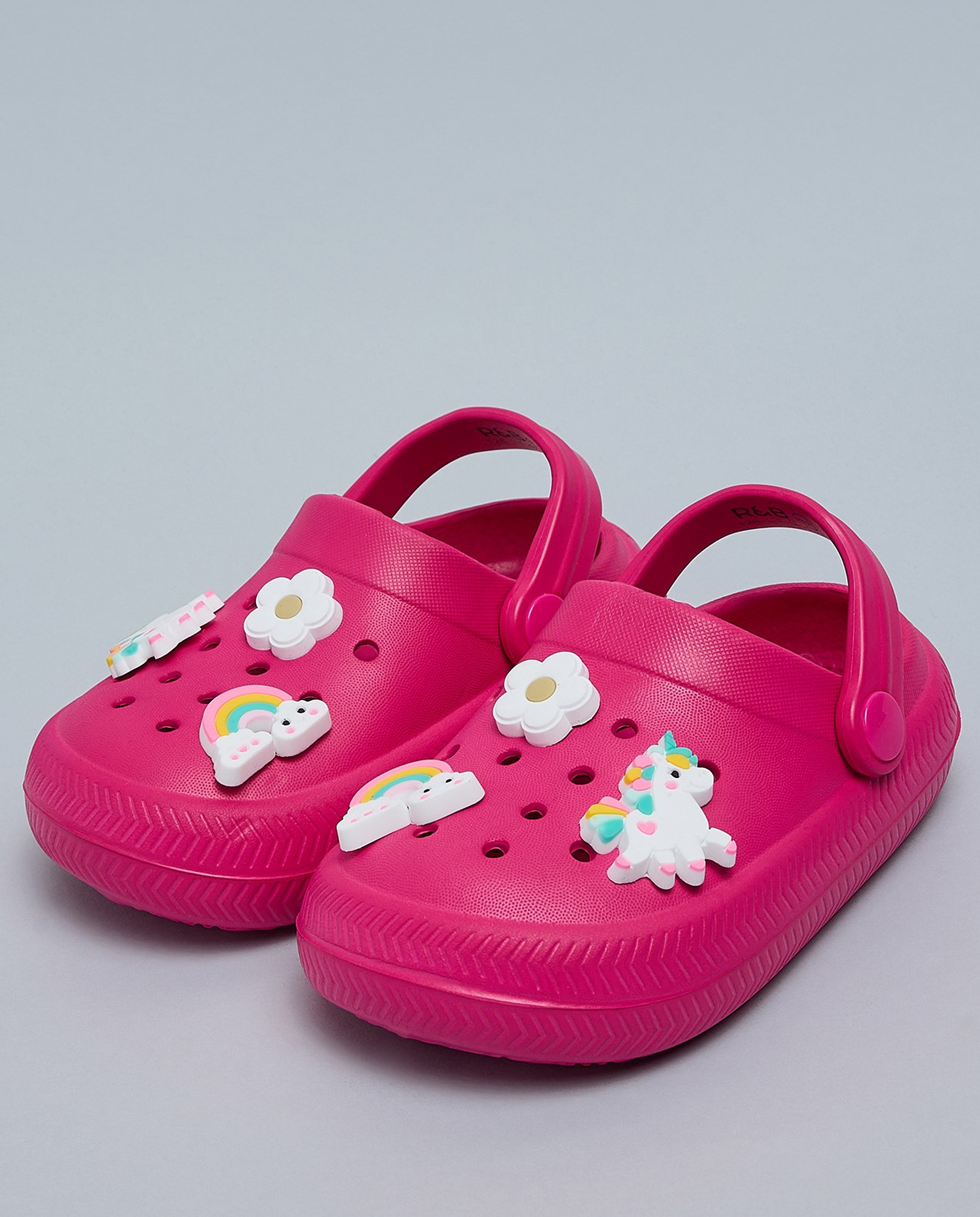 Charm Detail Slingback Clogs