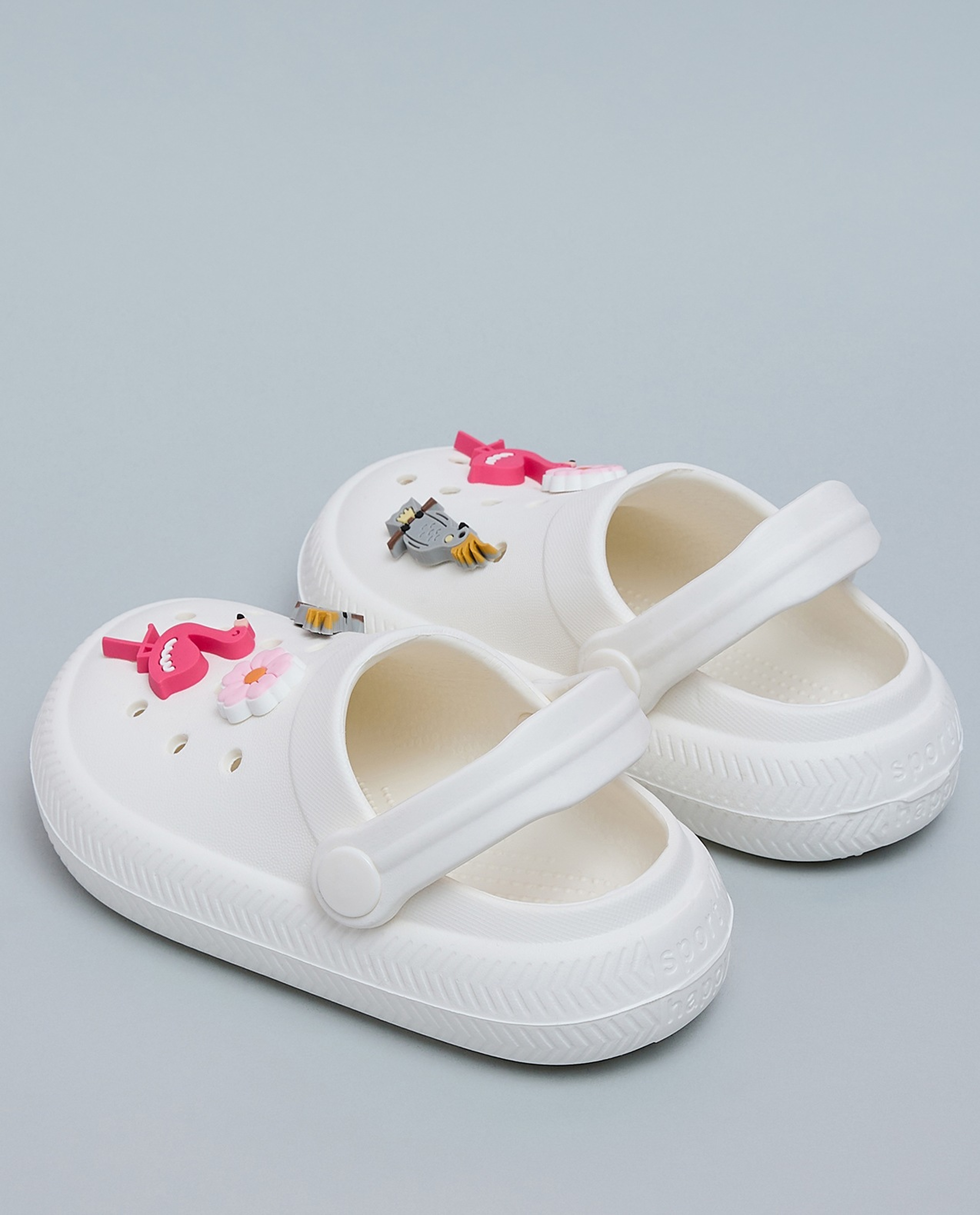 Charm Detail Slingback Clogs