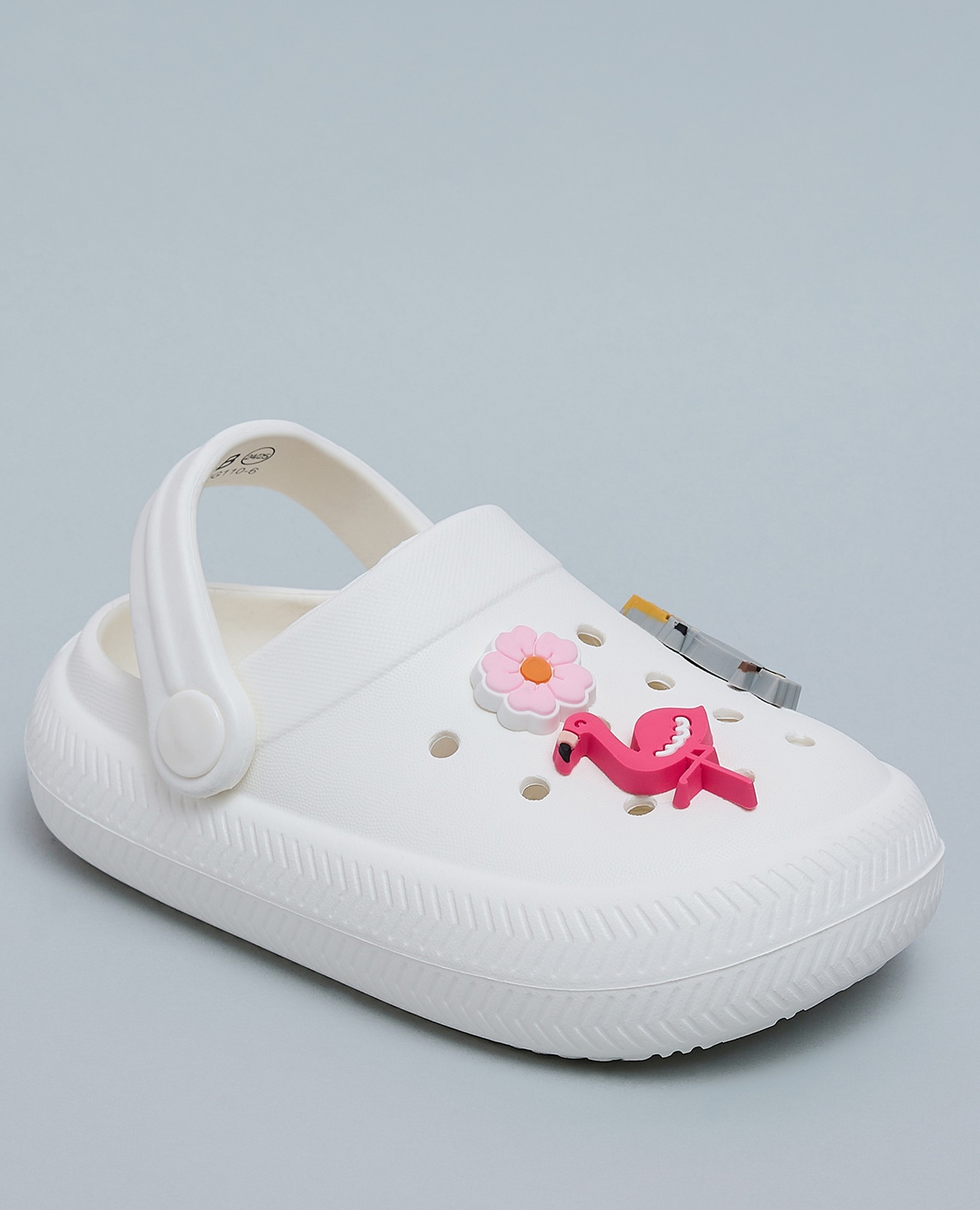 Charm Detail Slingback Clogs