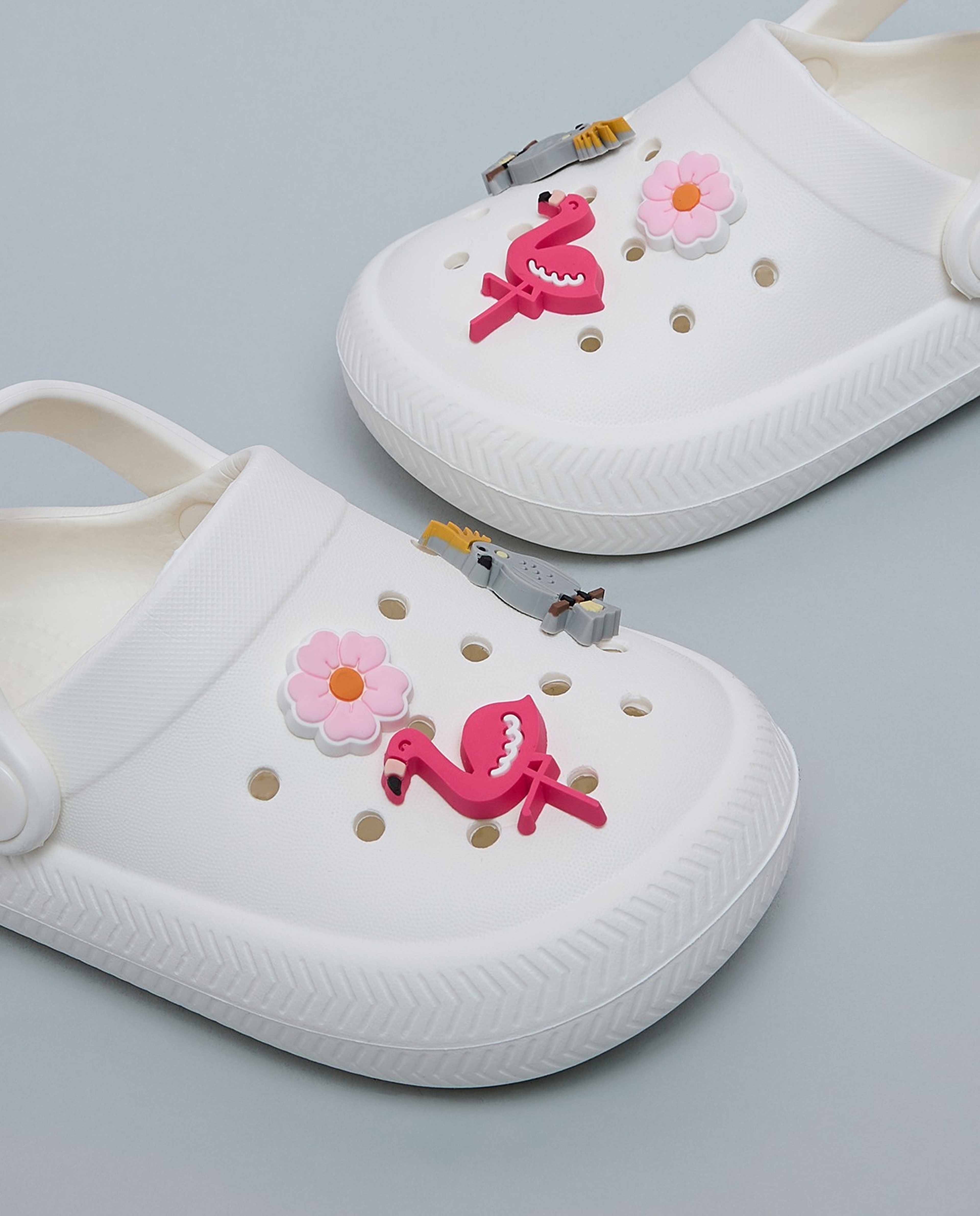Charm Detail Slingback Clogs