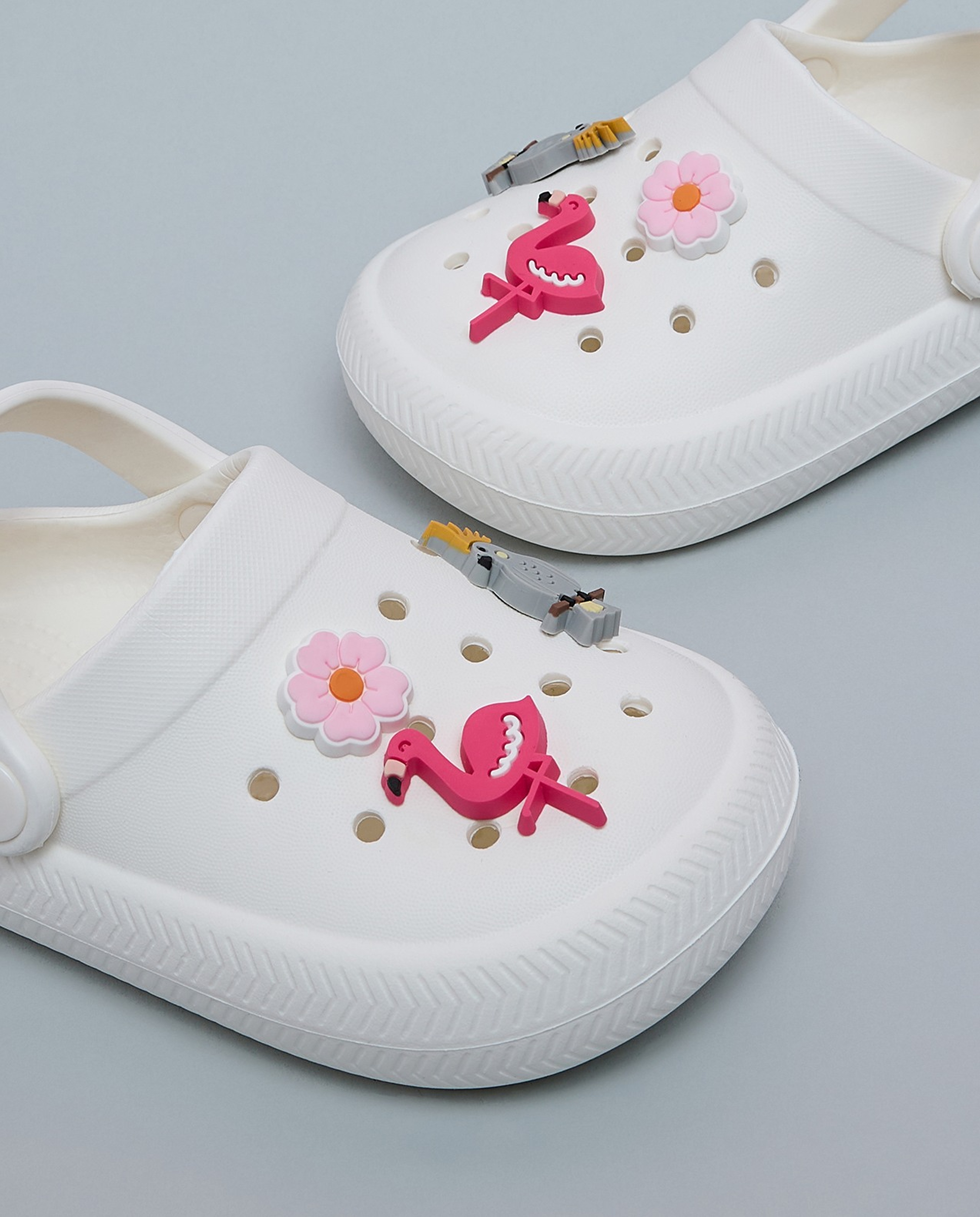 Charm Detail Slingback Clogs