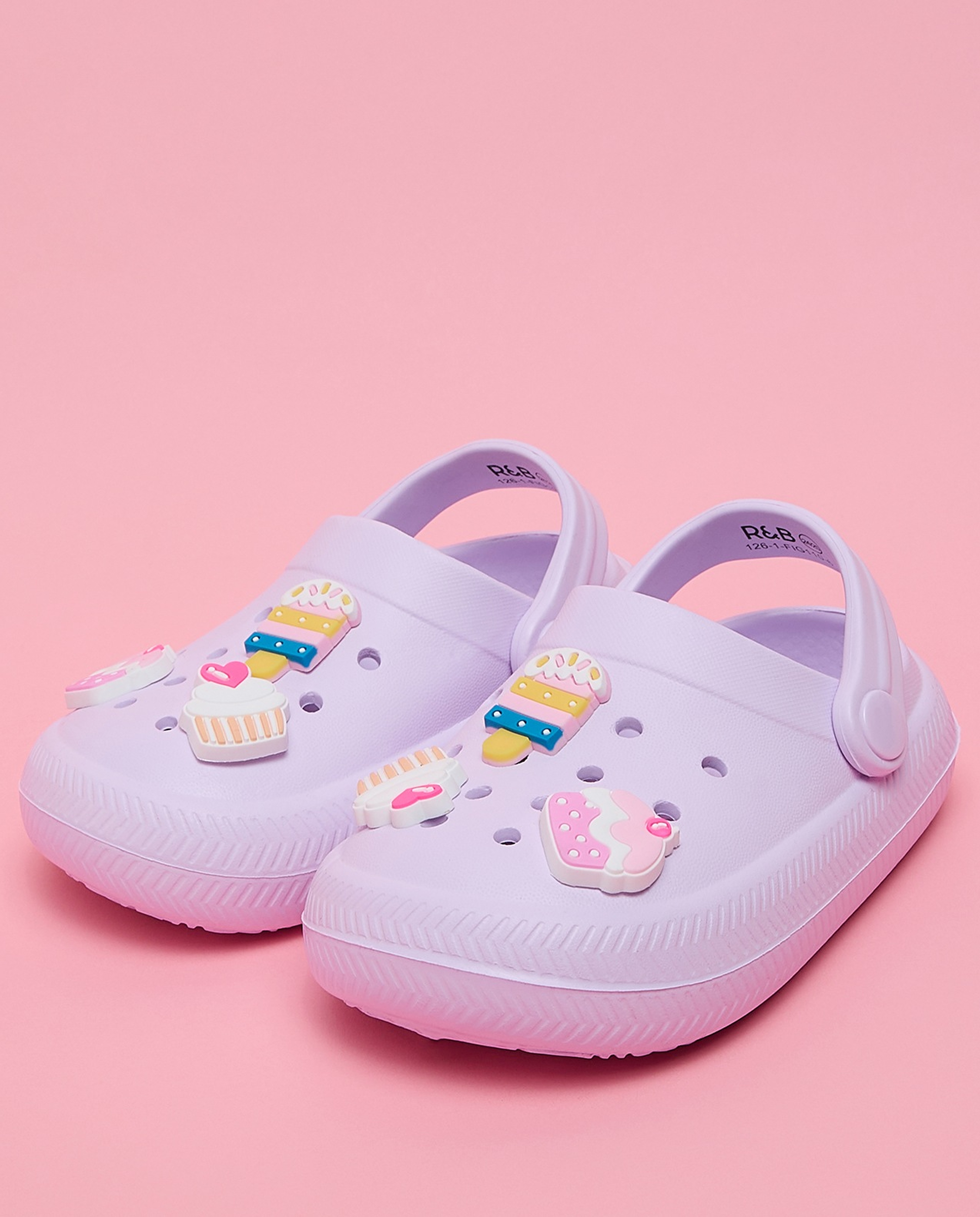 Charm Detail Slingback Clogs