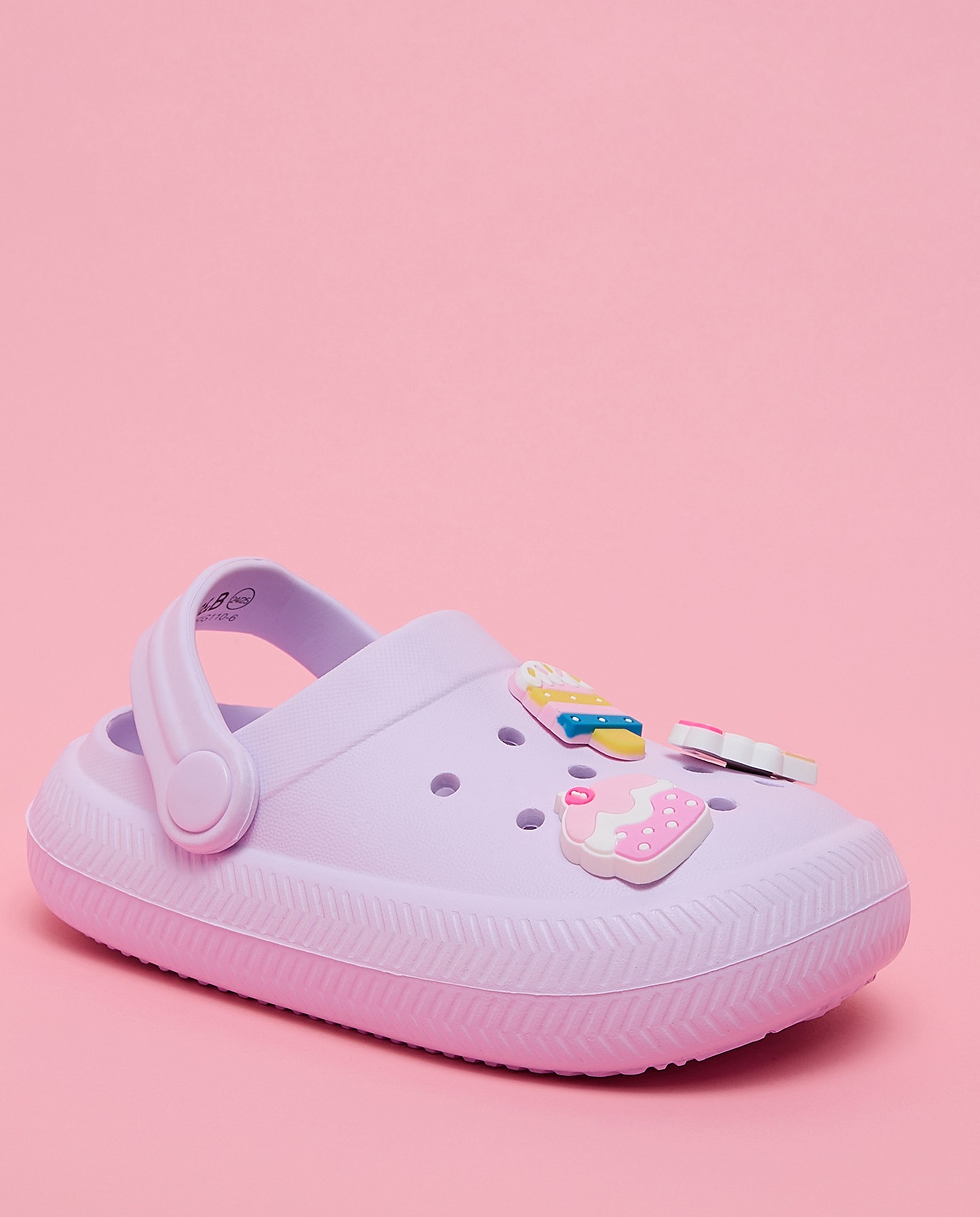 Charm Detail Slingback Clogs