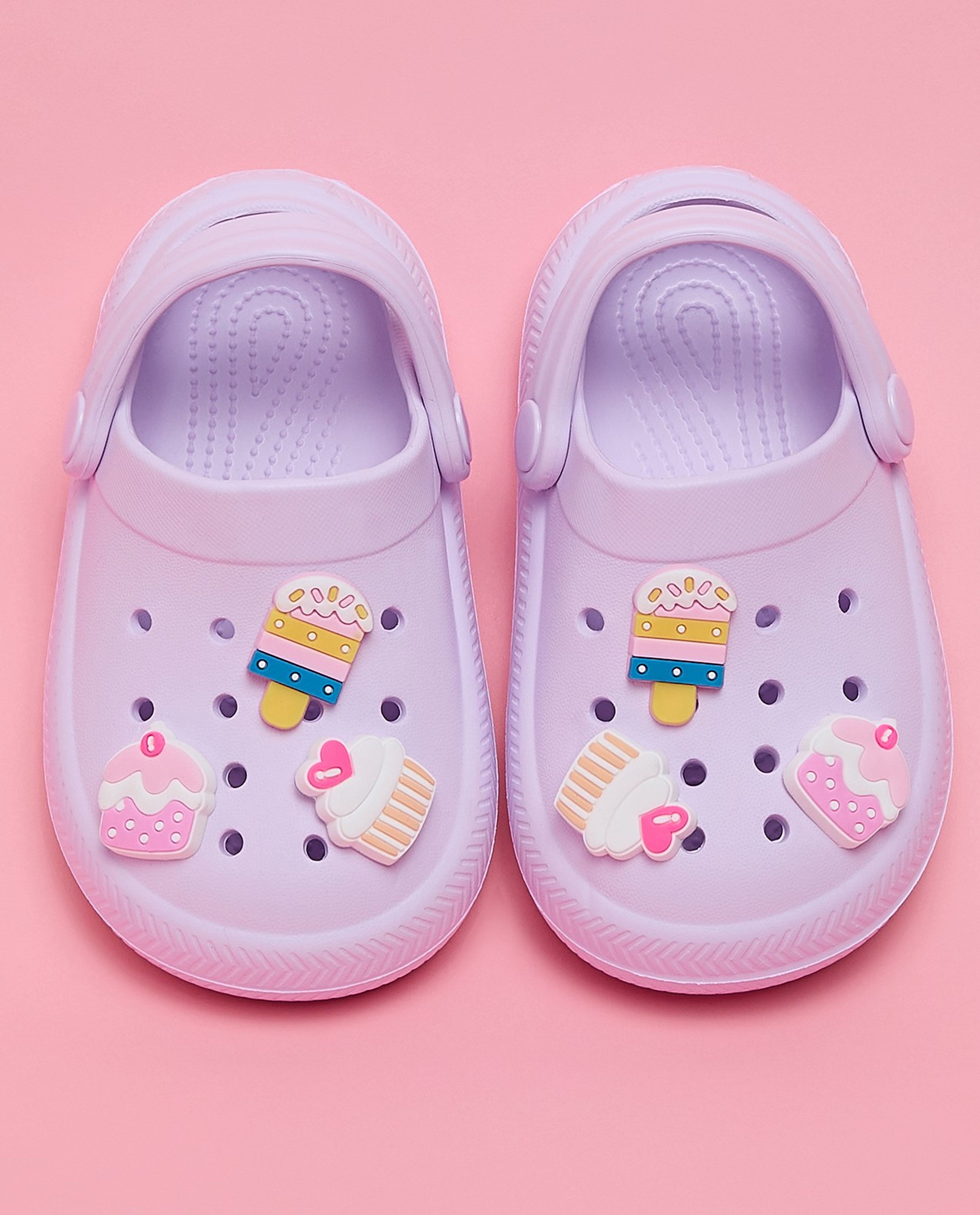 Charm Detail Slingback Clogs