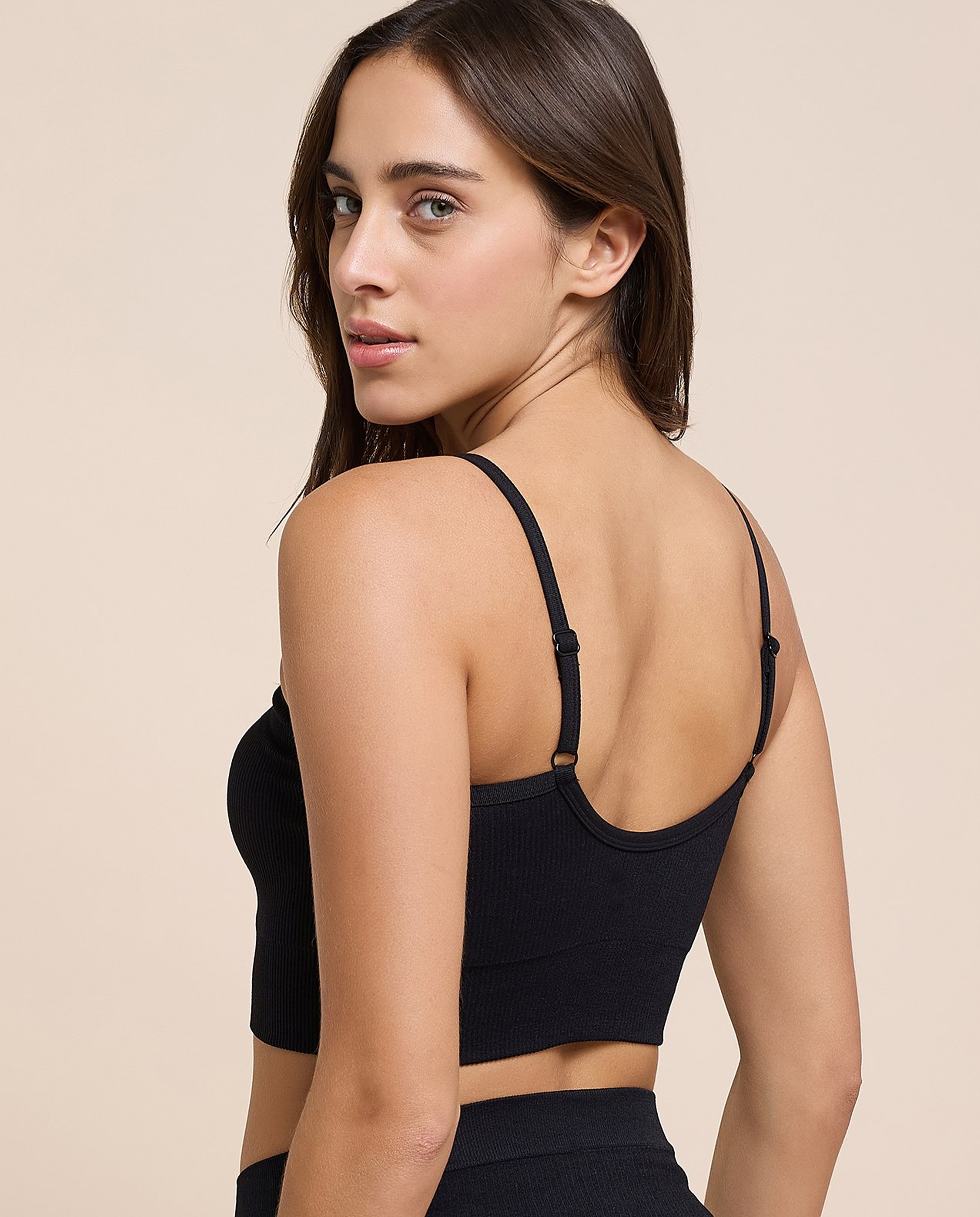 Ribbed Padded Sports Bra