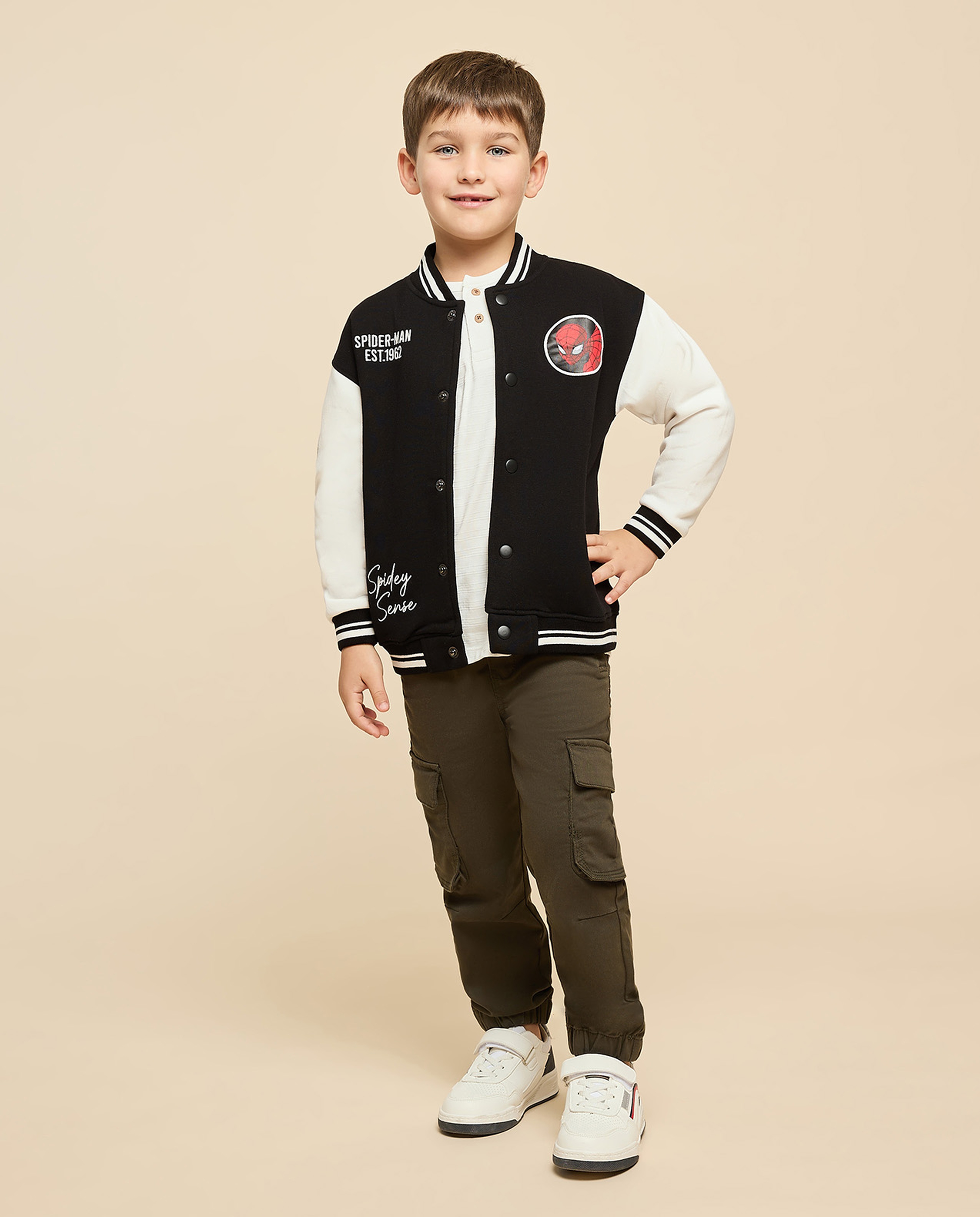 Textured T-Shirt with Henley Neck and Short Sleeves