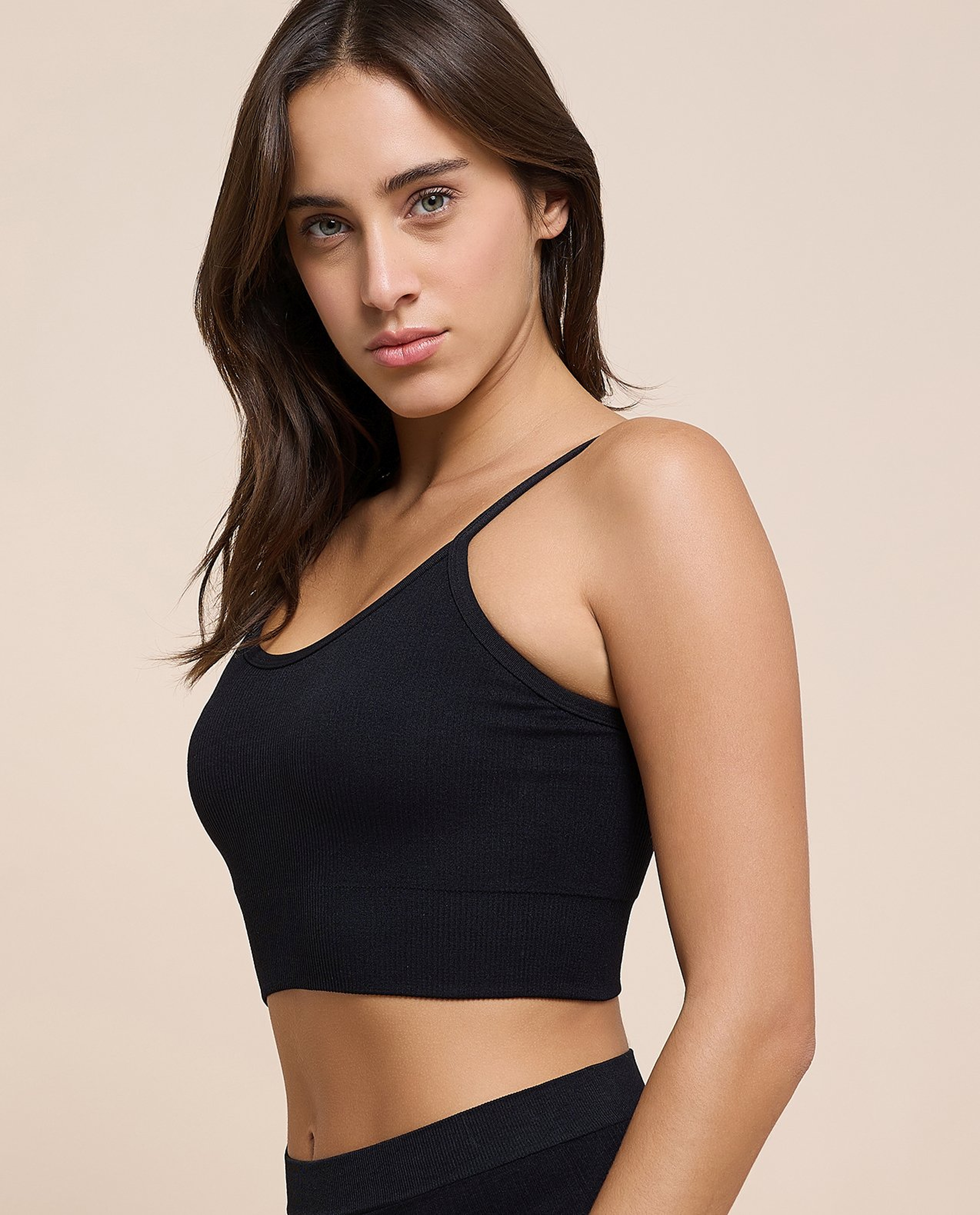 Ribbed Padded Sports Bra