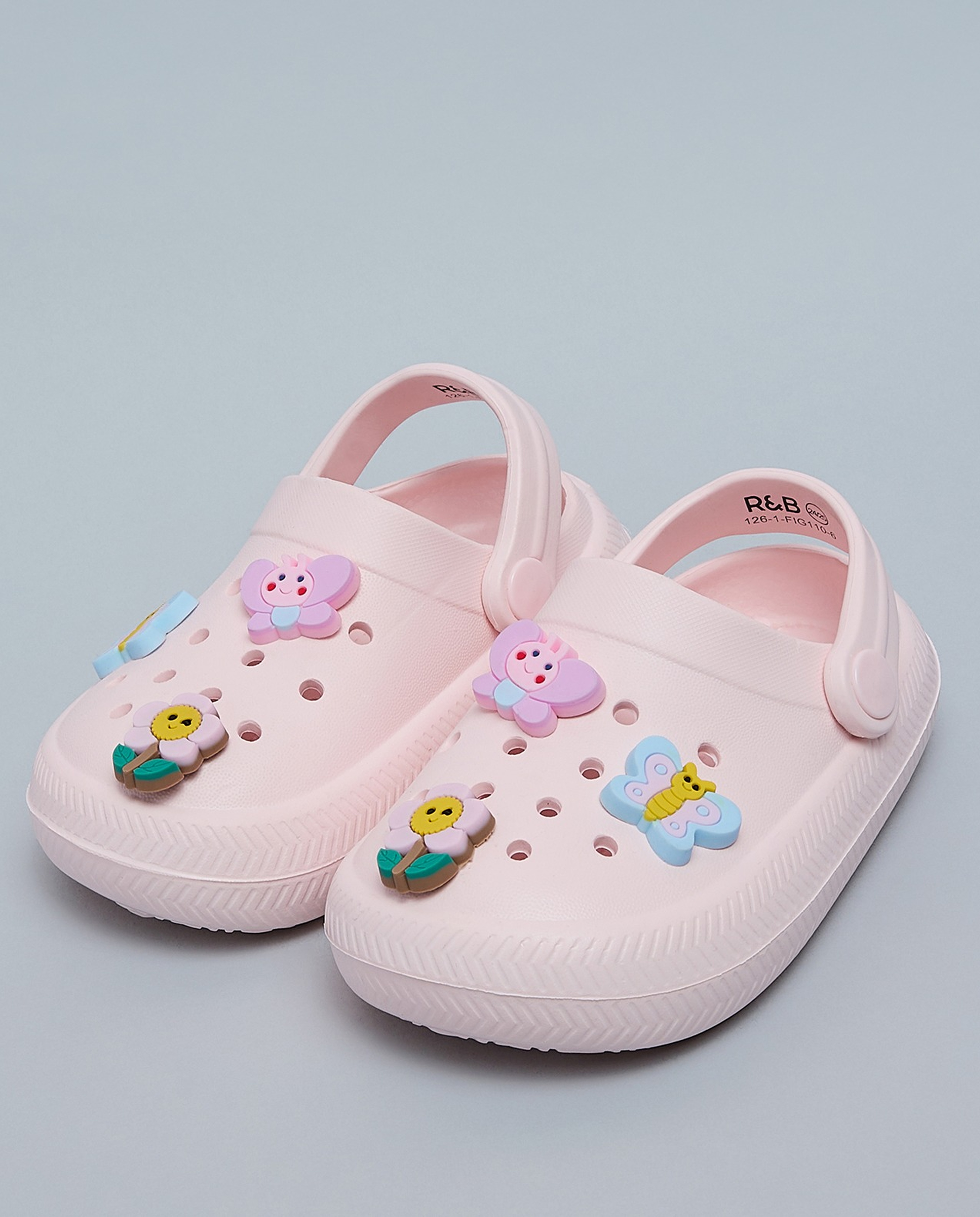 Charm Detail Slingback Clogs