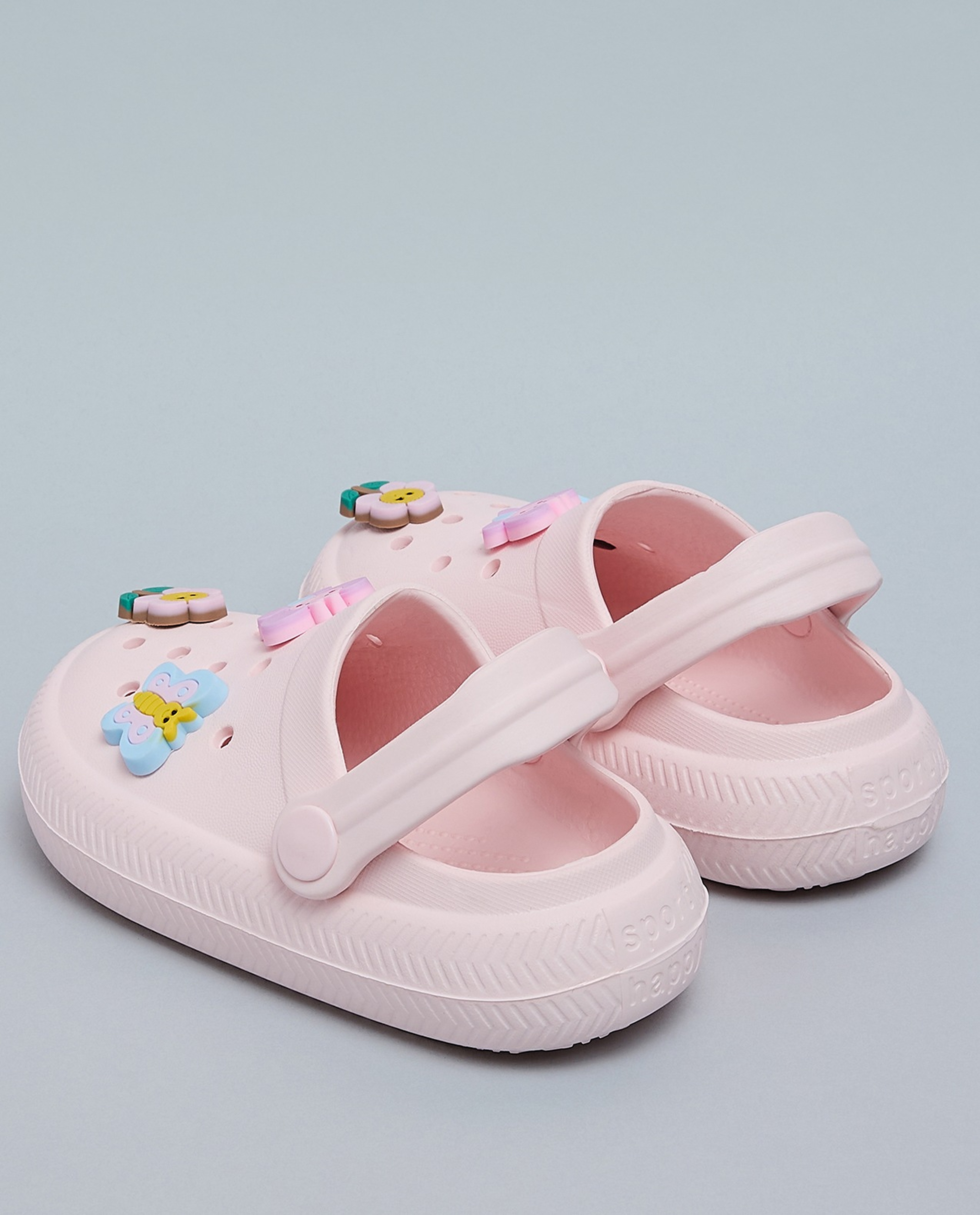 Charm Detail Slingback Clogs