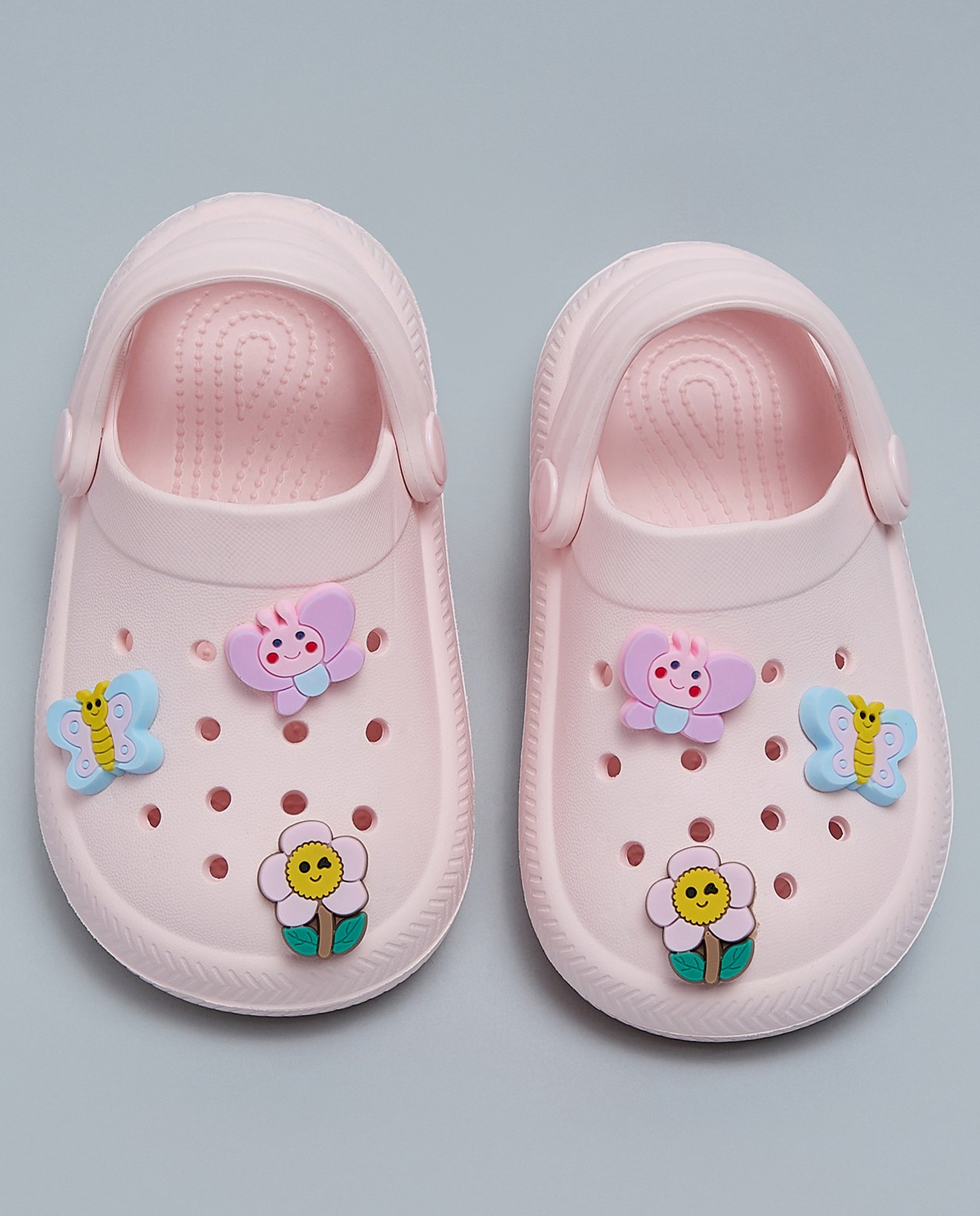 Charm Detail Slingback Clogs