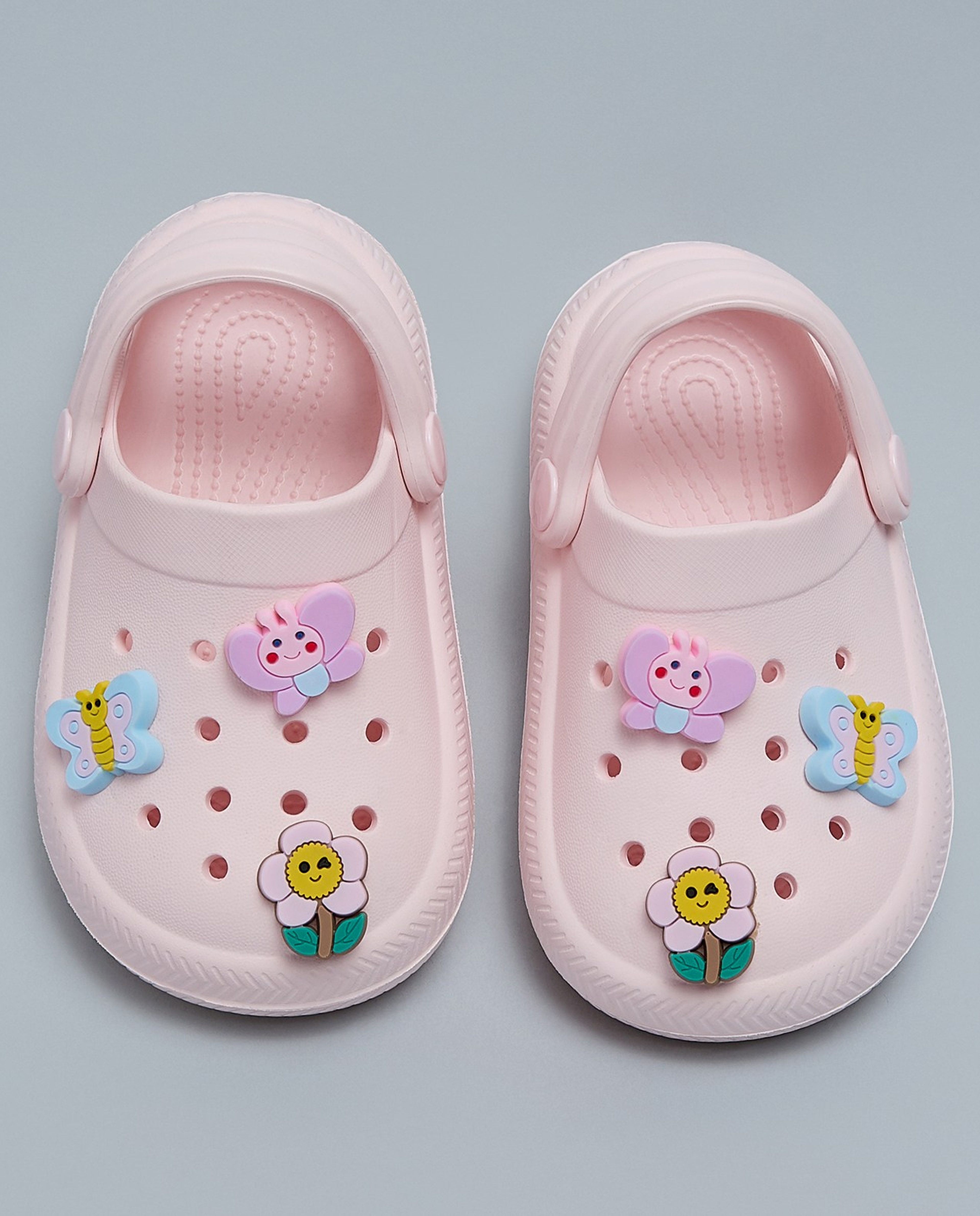 Charm Detail Slingback Clogs