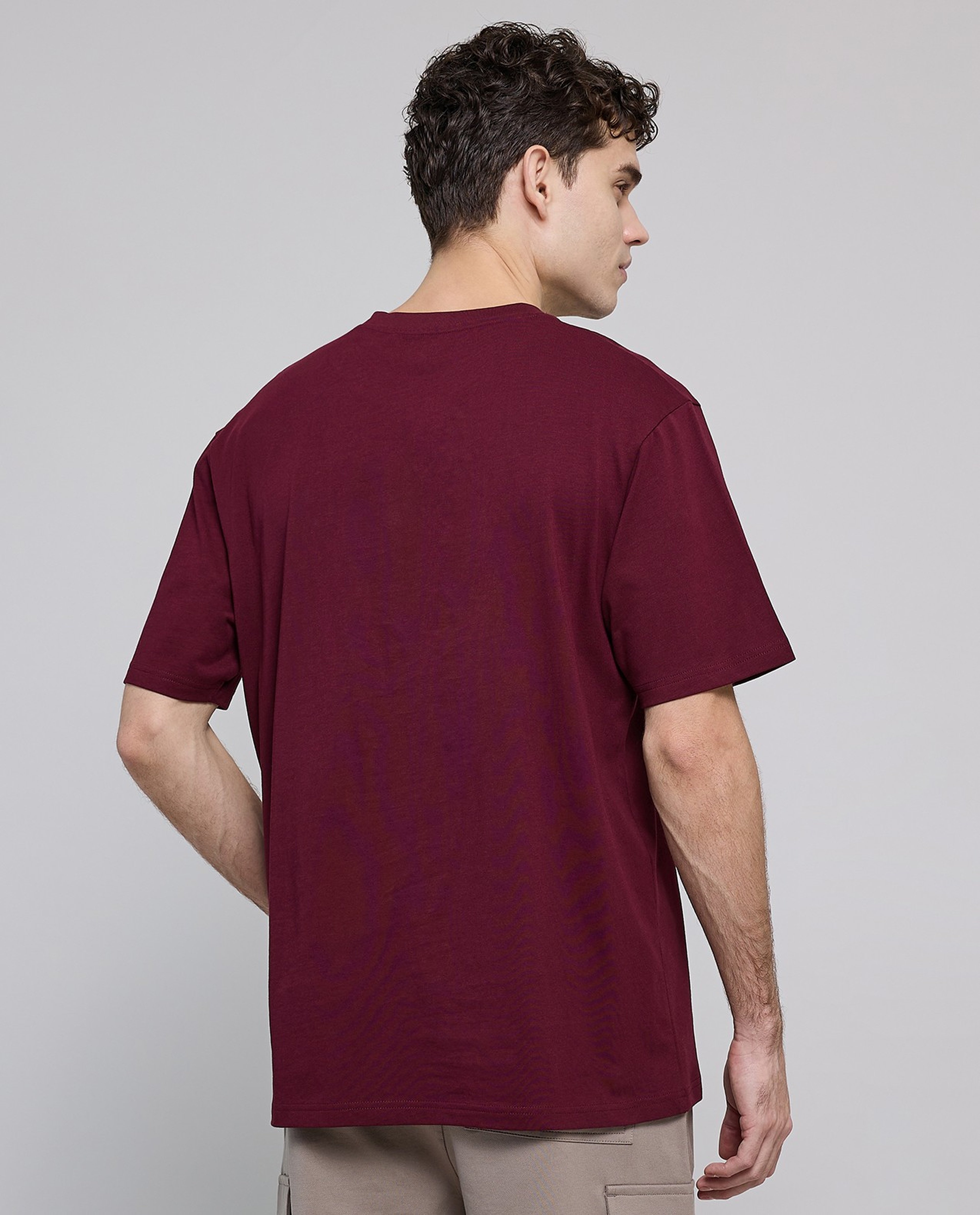 Typography Print T-Shirt with Crew Neck and Short Sleeves