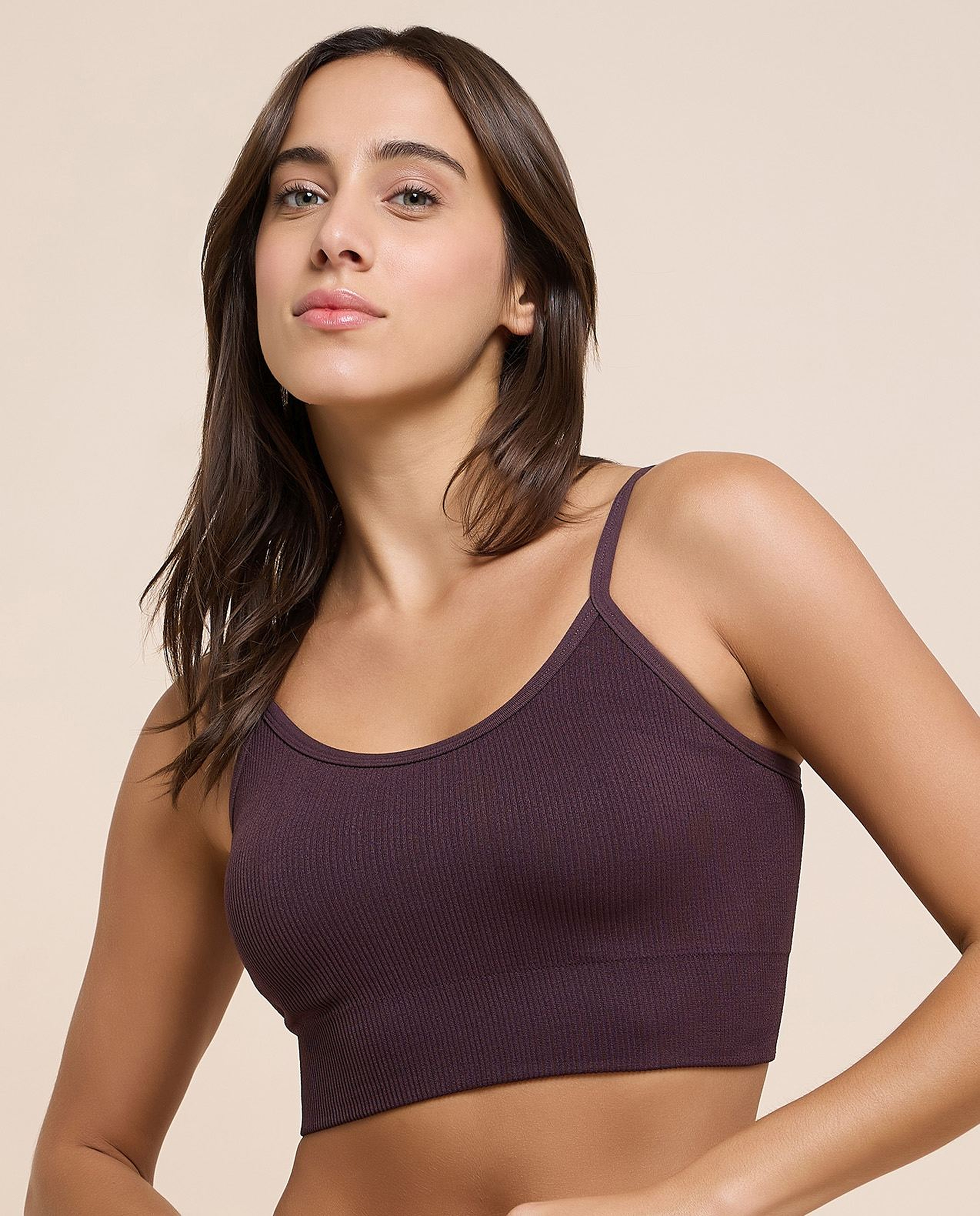 Ribbed Padded Sports Bra