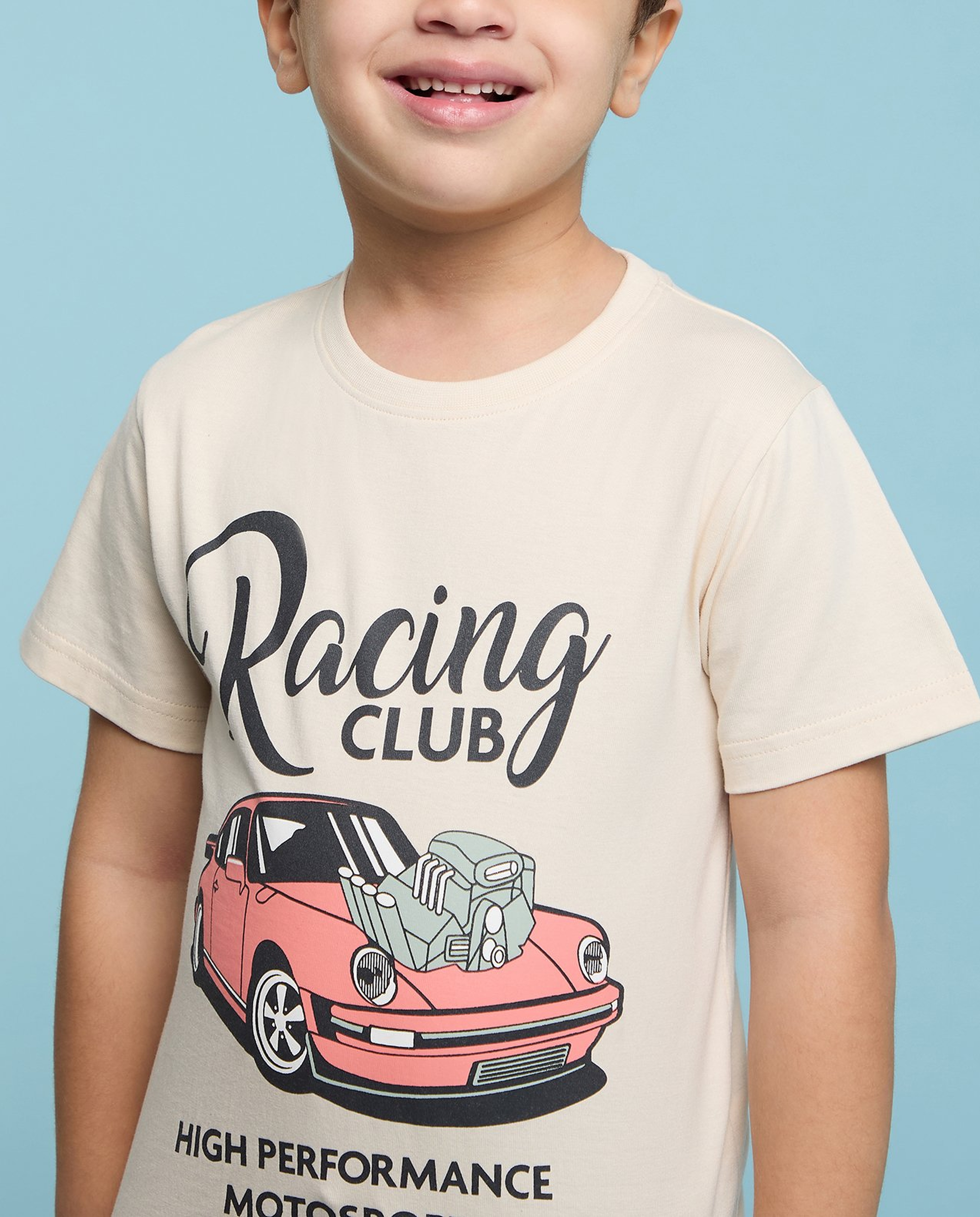 Printed T-Shirt with Crew Neck and Short Sleeves