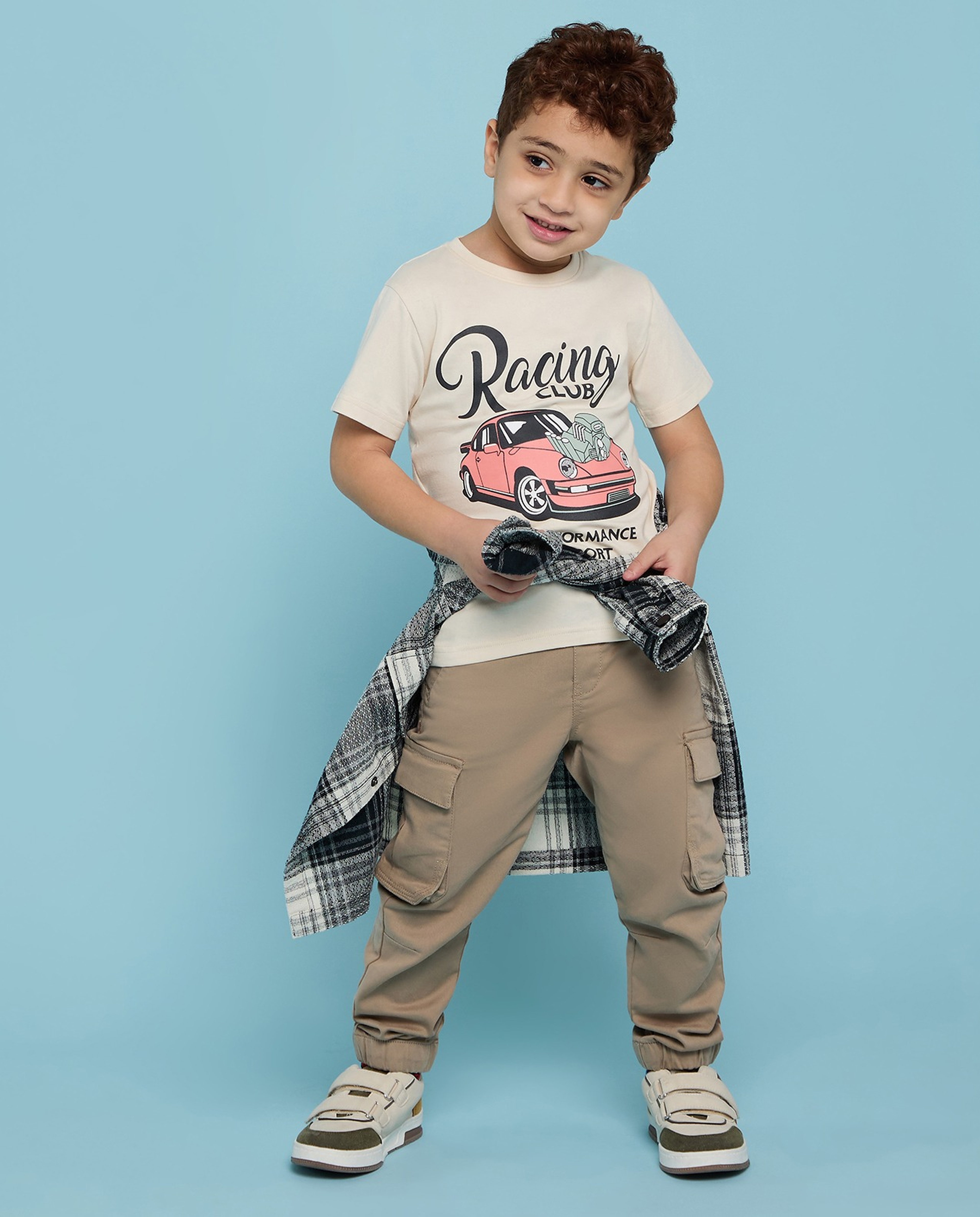 Printed T-Shirt with Crew Neck and Short Sleeves