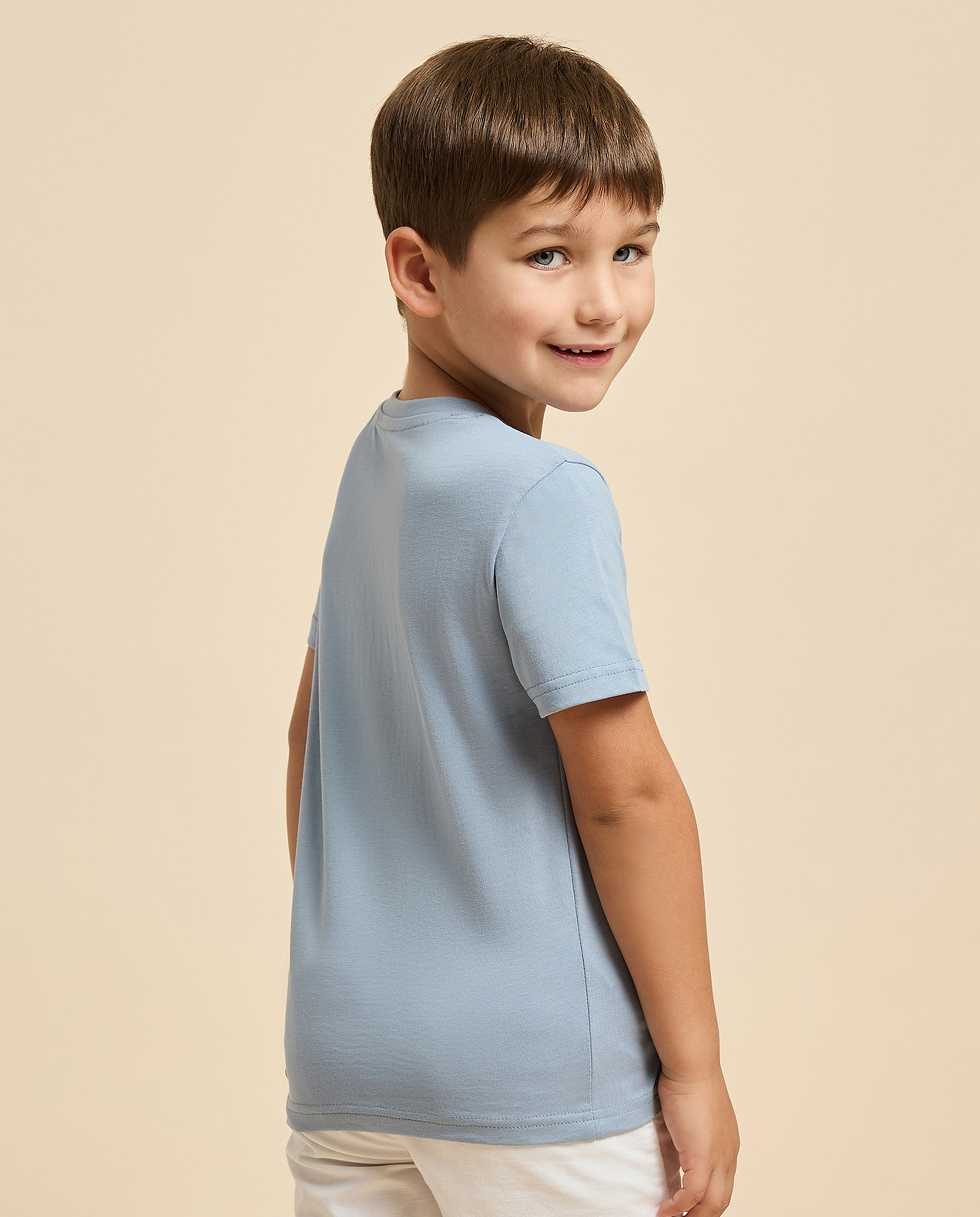 Printed T-Shirt with Crew Neck and Short Sleeves