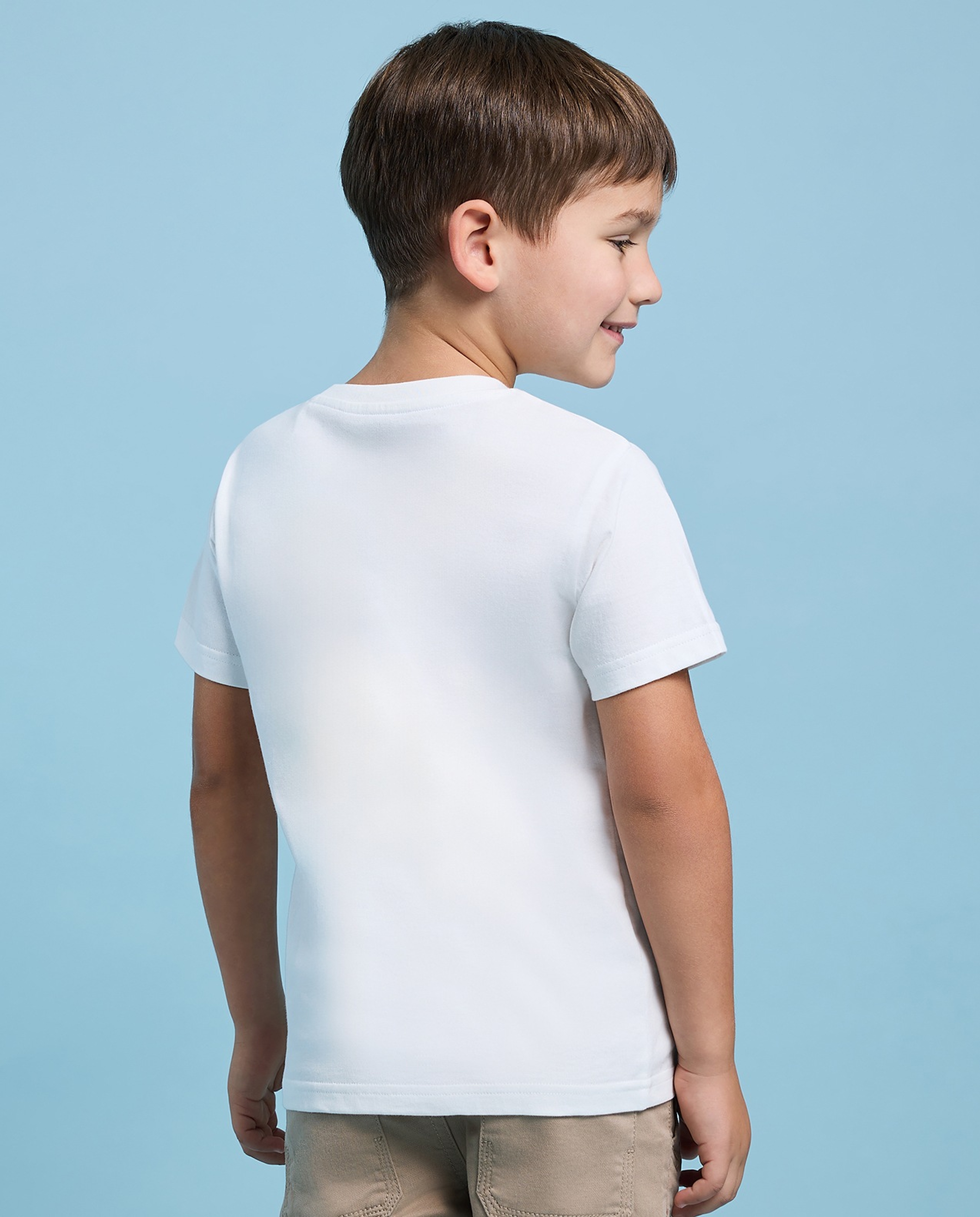 Printed T-Shirt with Crew Neck and Short Sleeves