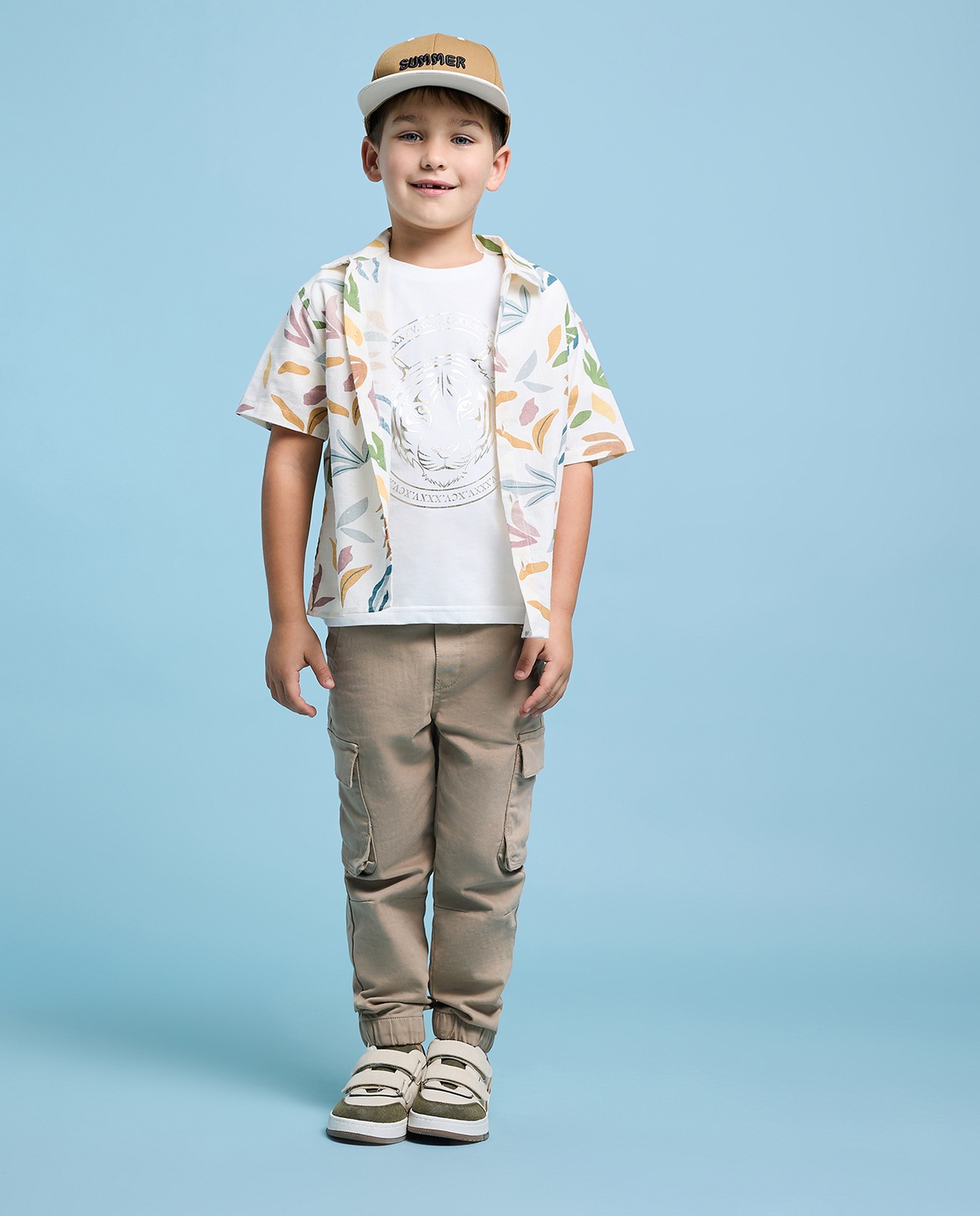 Printed T-Shirt with Crew Neck and Short Sleeves