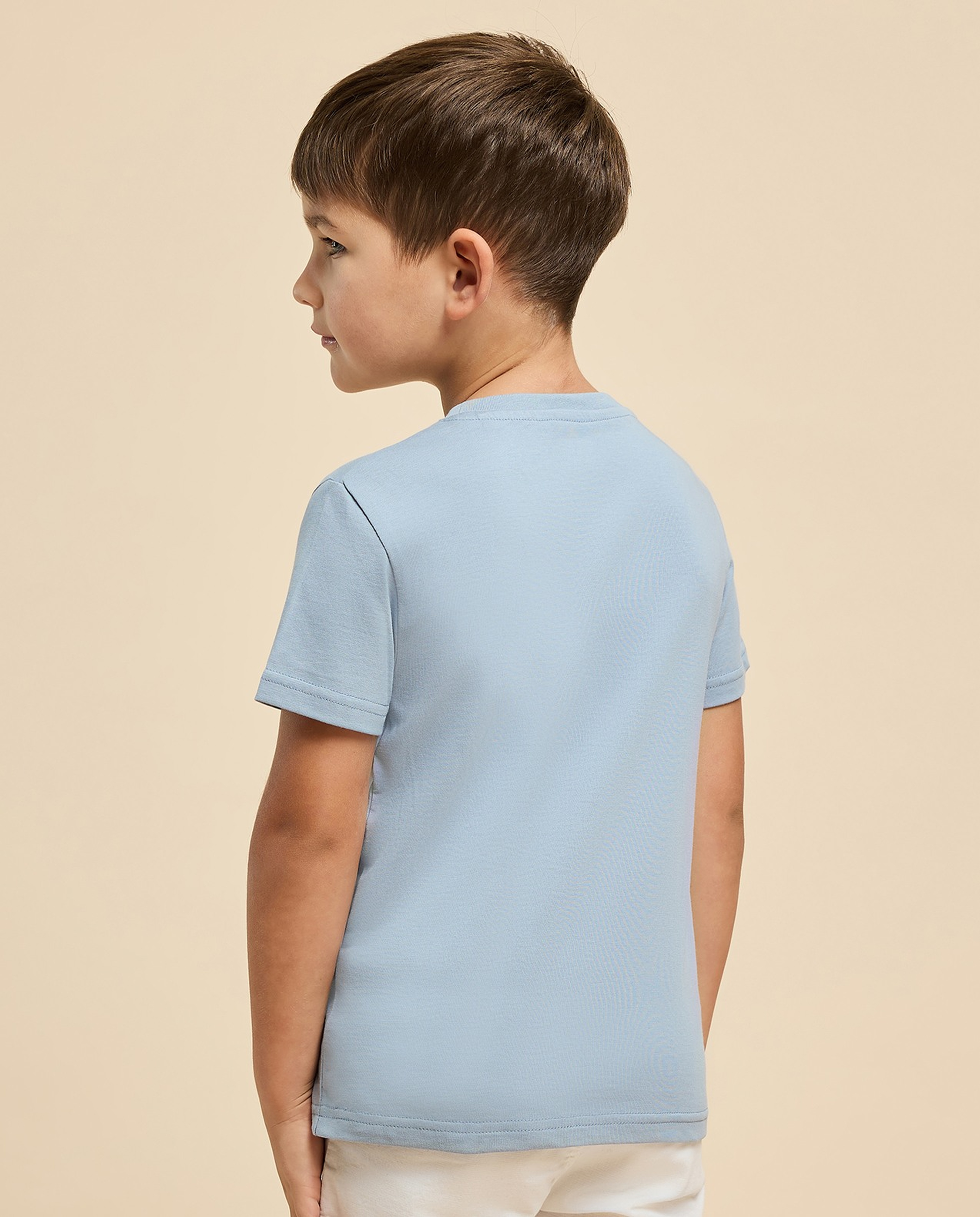 Printed T-Shirt with Crew Neck and Short Sleeves