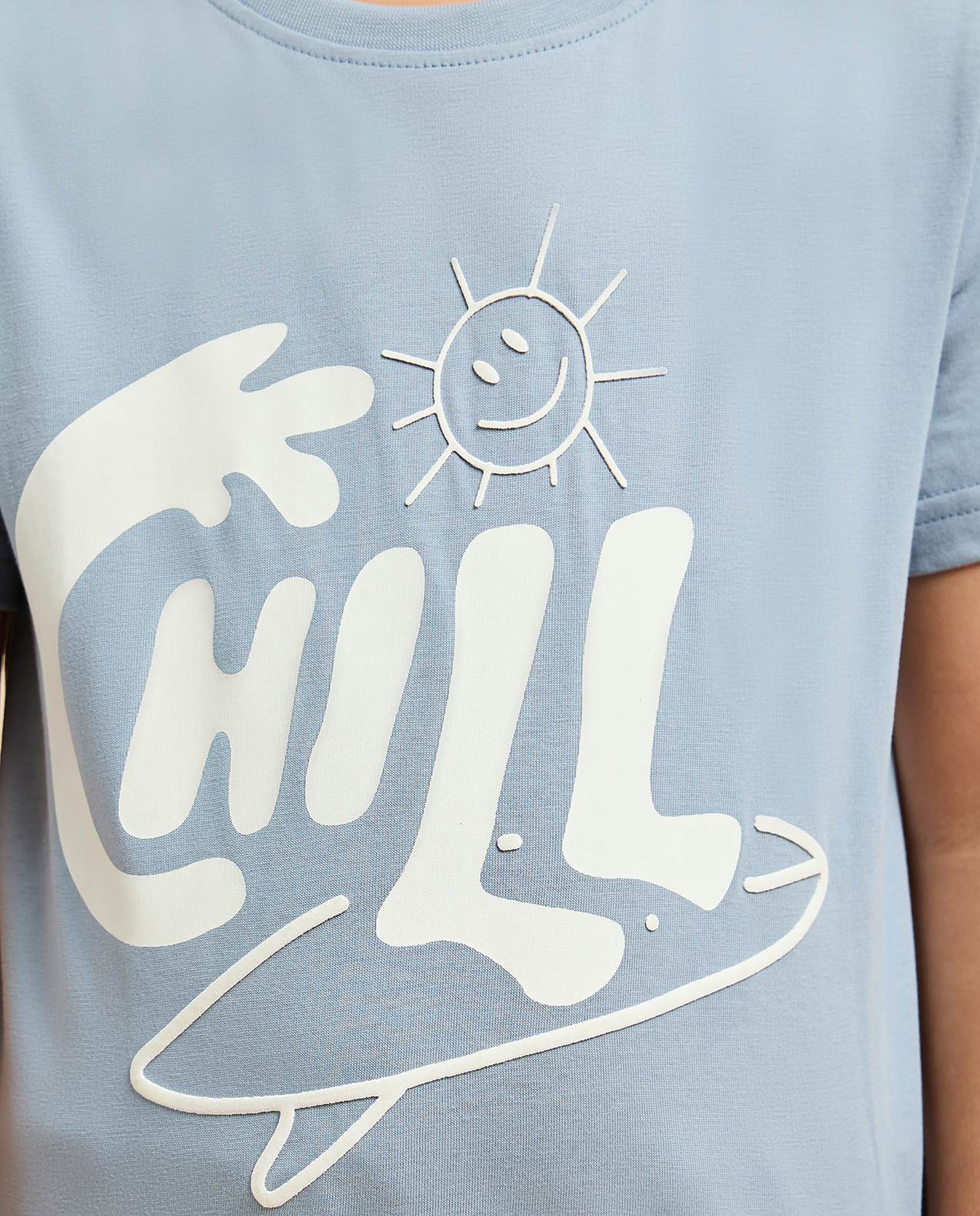 Printed T-Shirt with Crew Neck and Short Sleeves