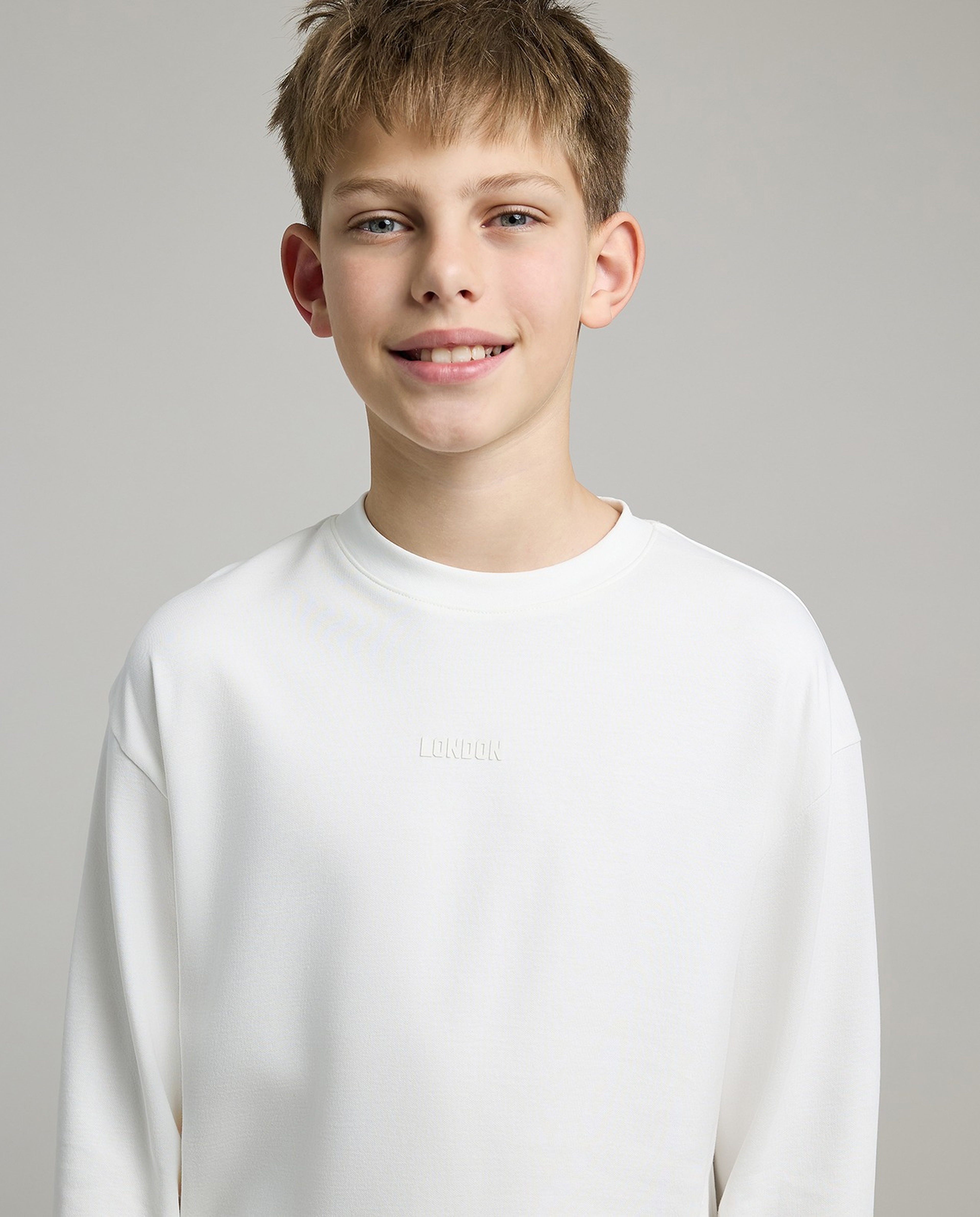 Printed T-Shirt with Crew Neck and Long Sleeves