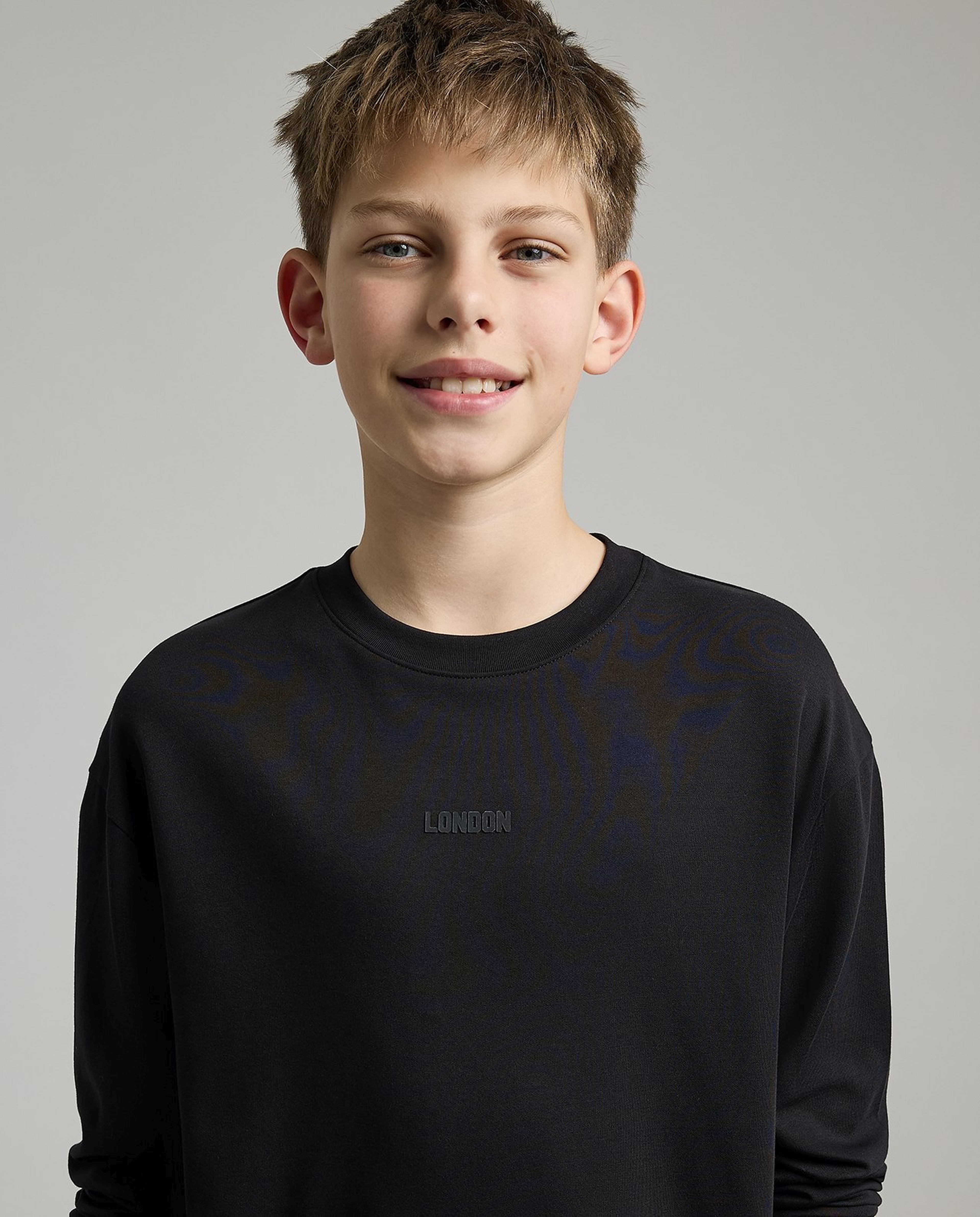 Printed T-Shirt with Crew Neck and Long Sleeves