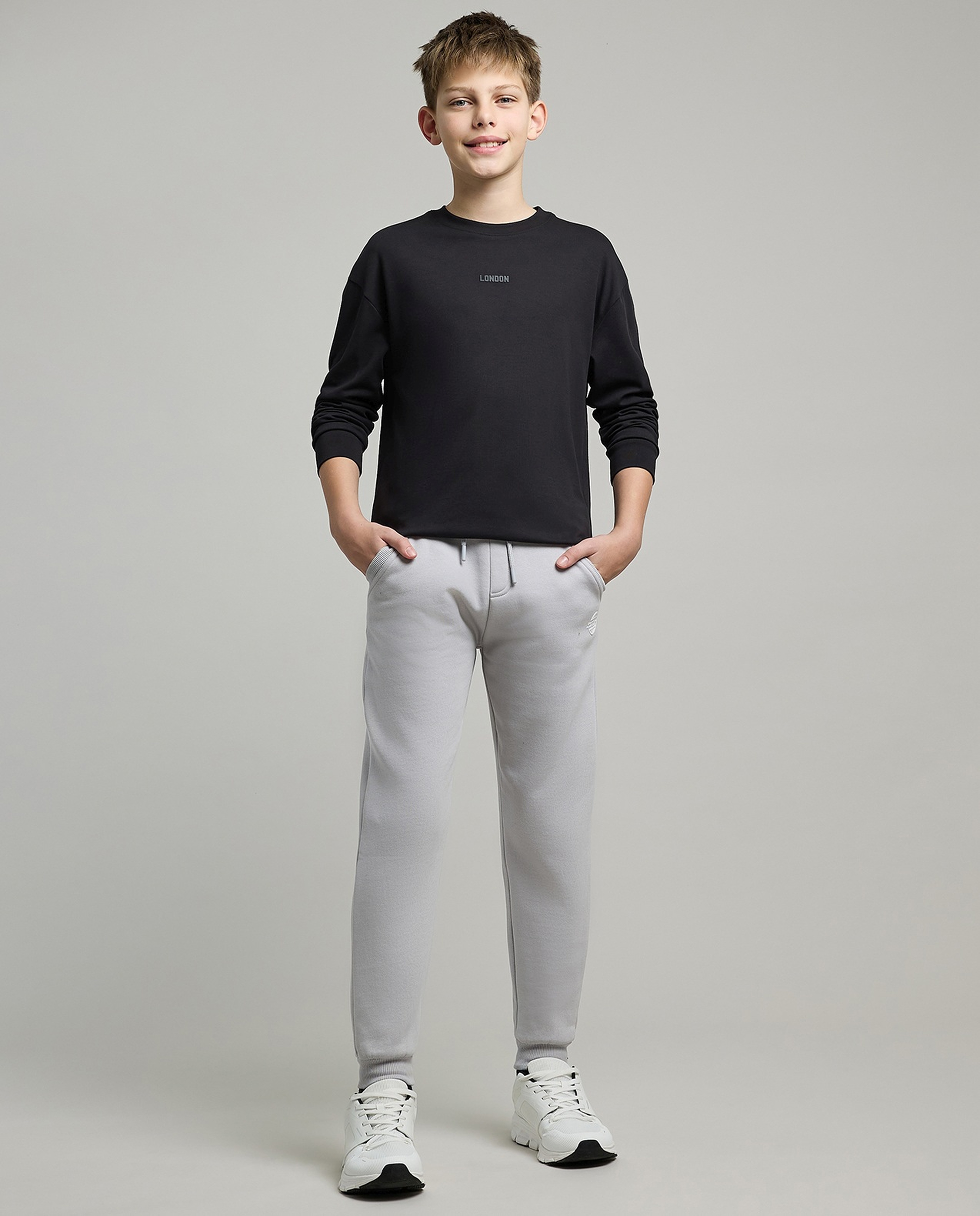 Printed T-Shirt with Crew Neck and Long Sleeves