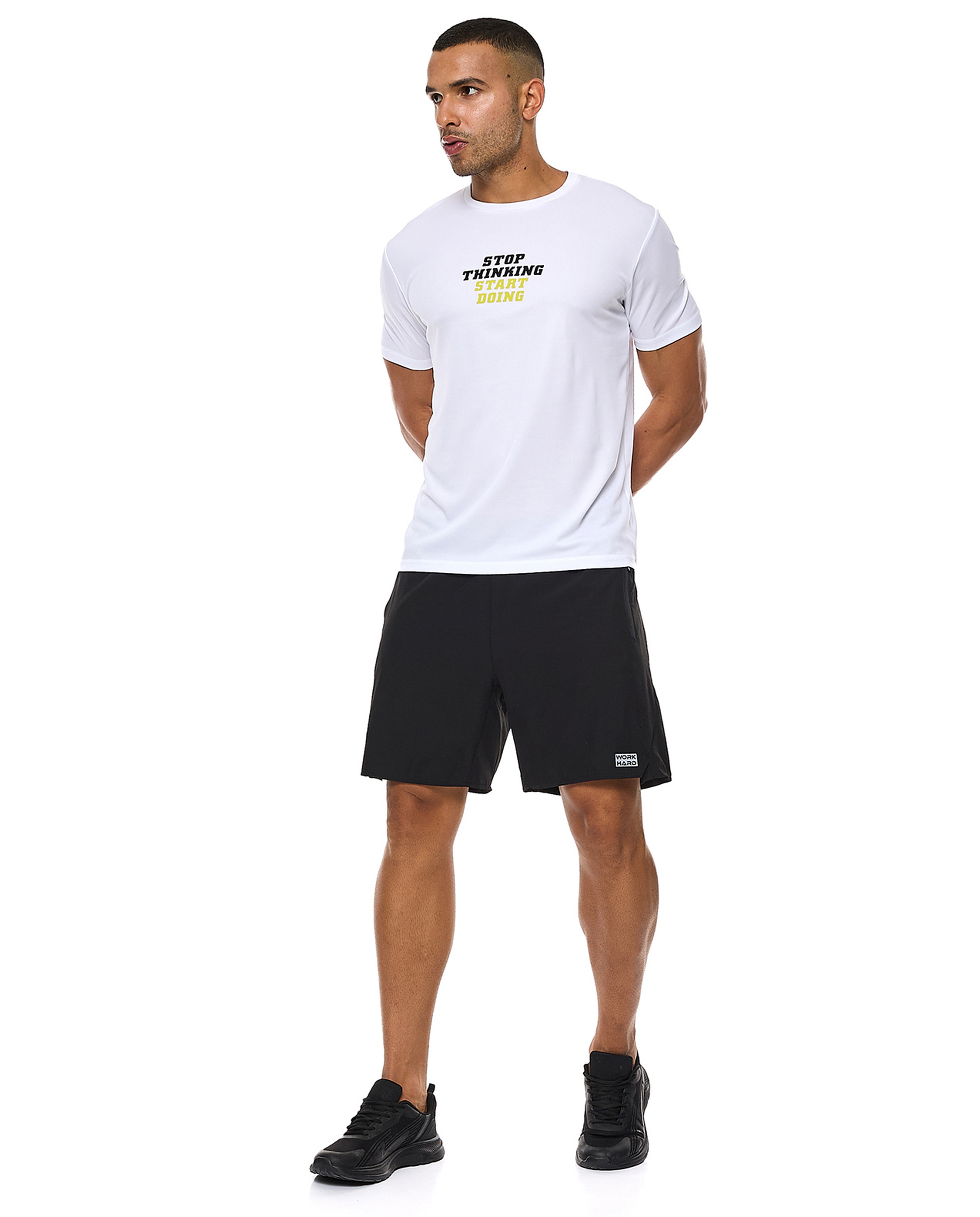Printed Active T-Shirt with Crew Neck and Short Sleeves